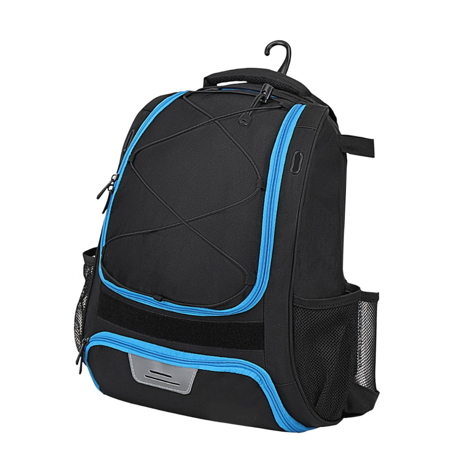 Baseball Backpack Professional Portable Sport Bag for Gym Soccer Boys Girls black blue
