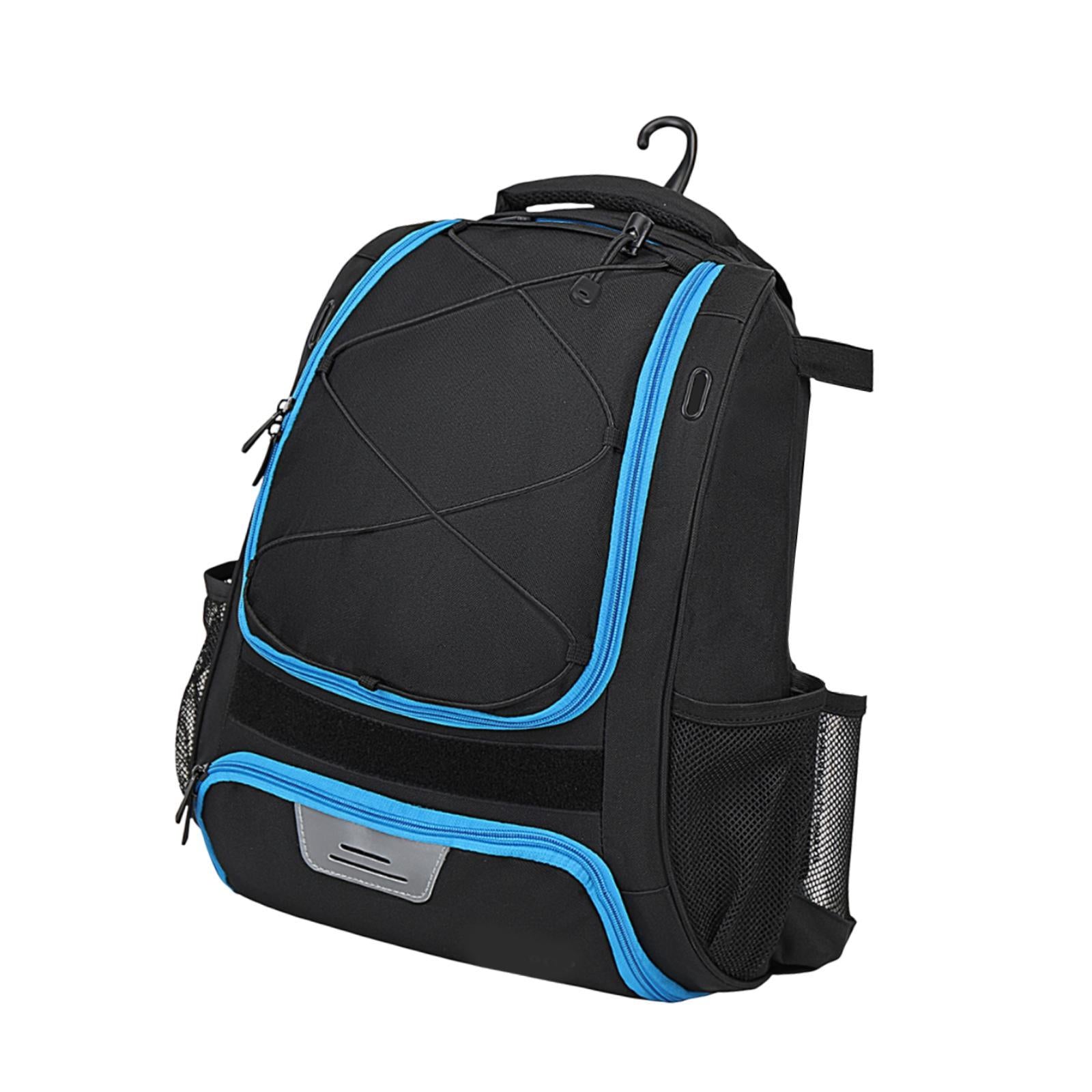 Baseball Backpack Professional Portable Sport Bag for Gym Soccer Boys Girls black blue