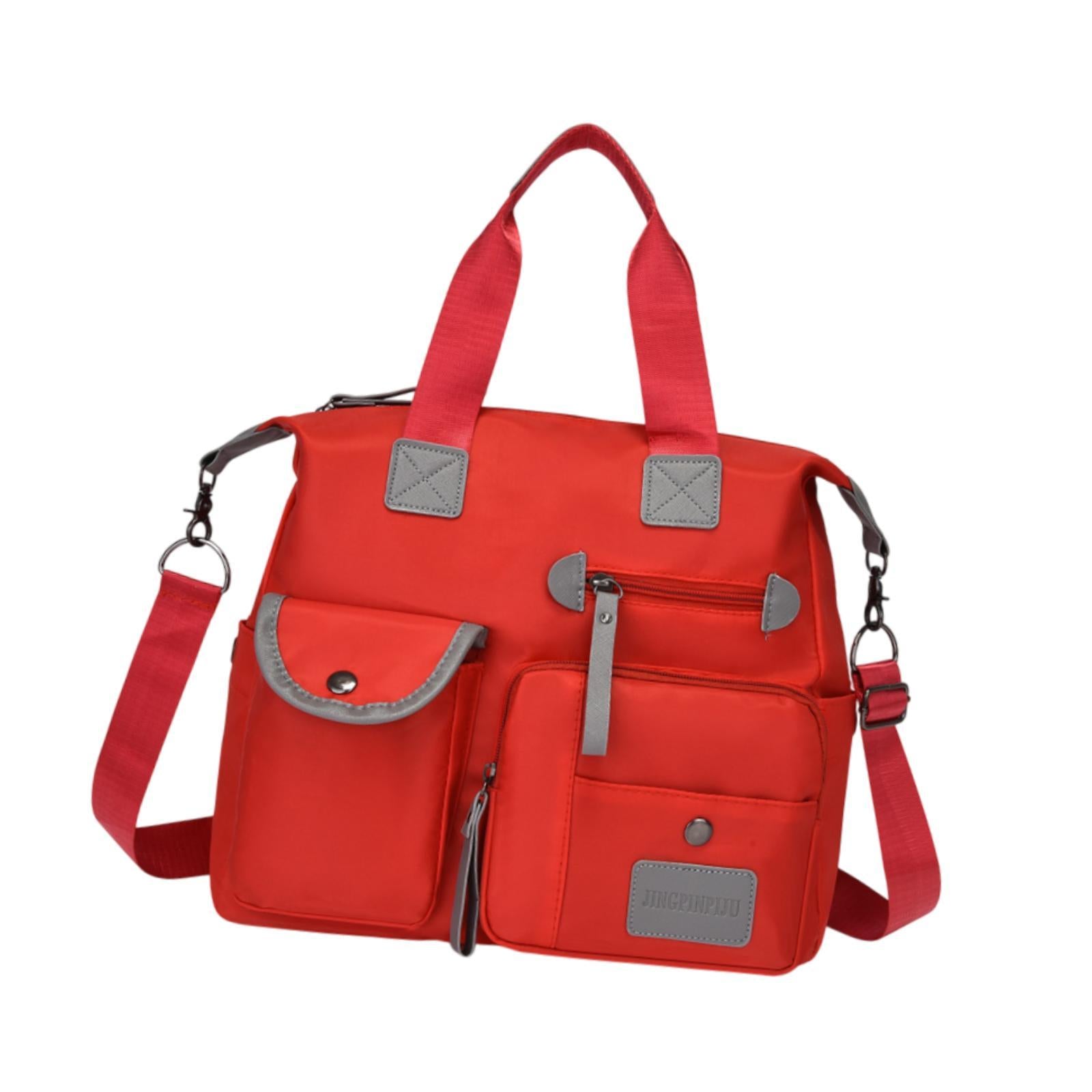 Women Tote Bag with Multi Pockets Daily Satchel Reusable Beach Crossbody Bag
