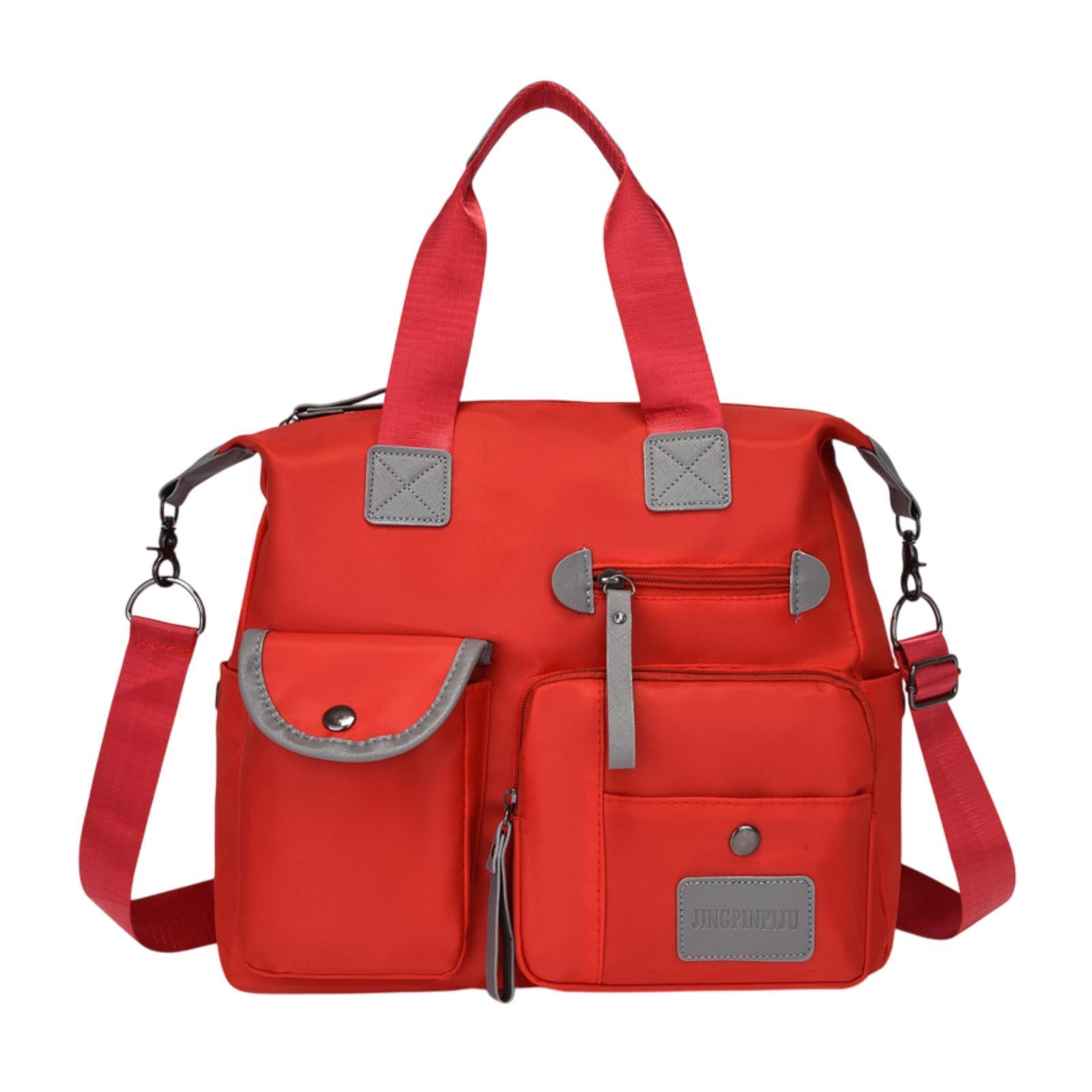 Women Tote Bag with Multi Pockets Daily Satchel Reusable Beach Crossbody Bag