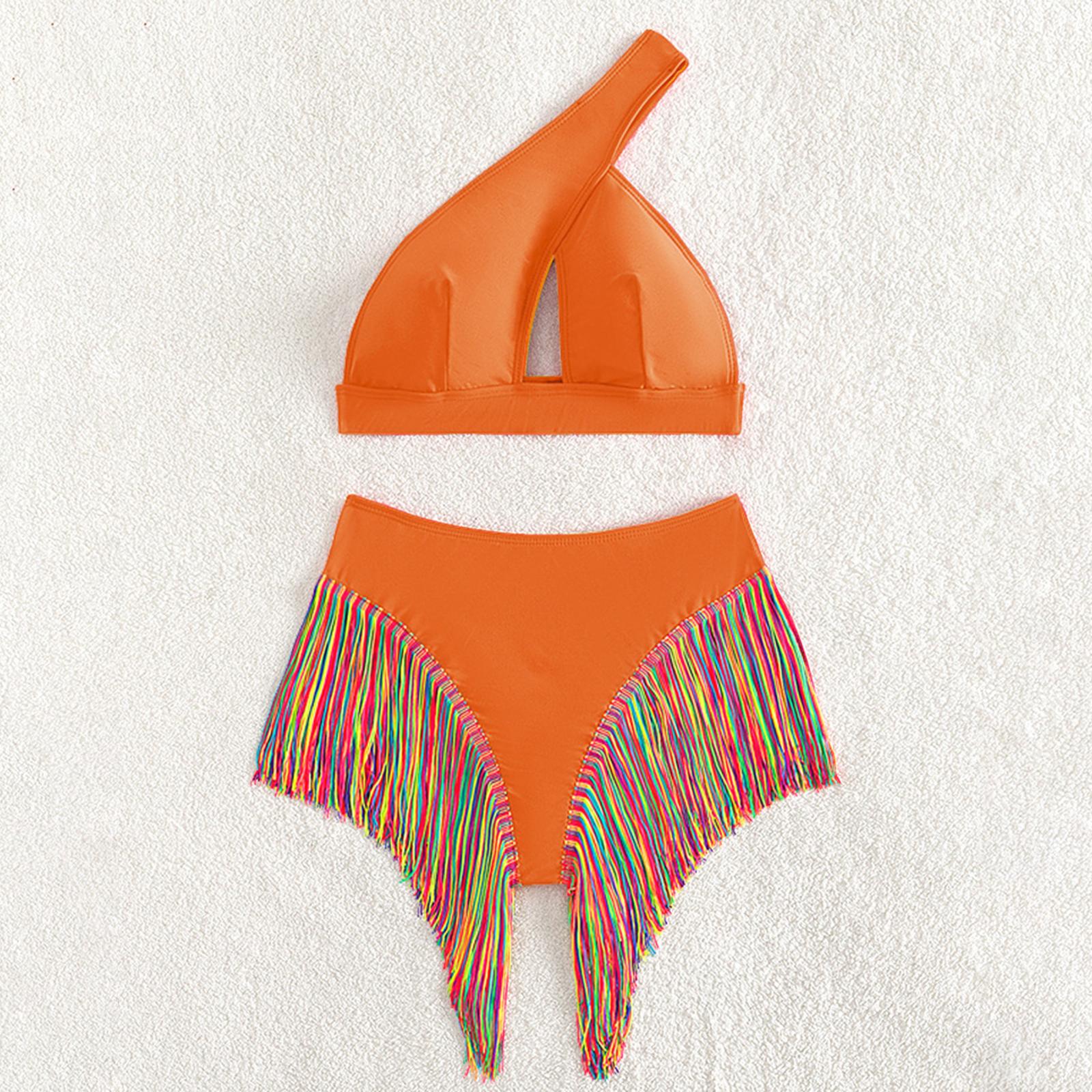 Womens Bikini Set Nylon Swimsuit for Water Activities Swimming Pool Vacation L