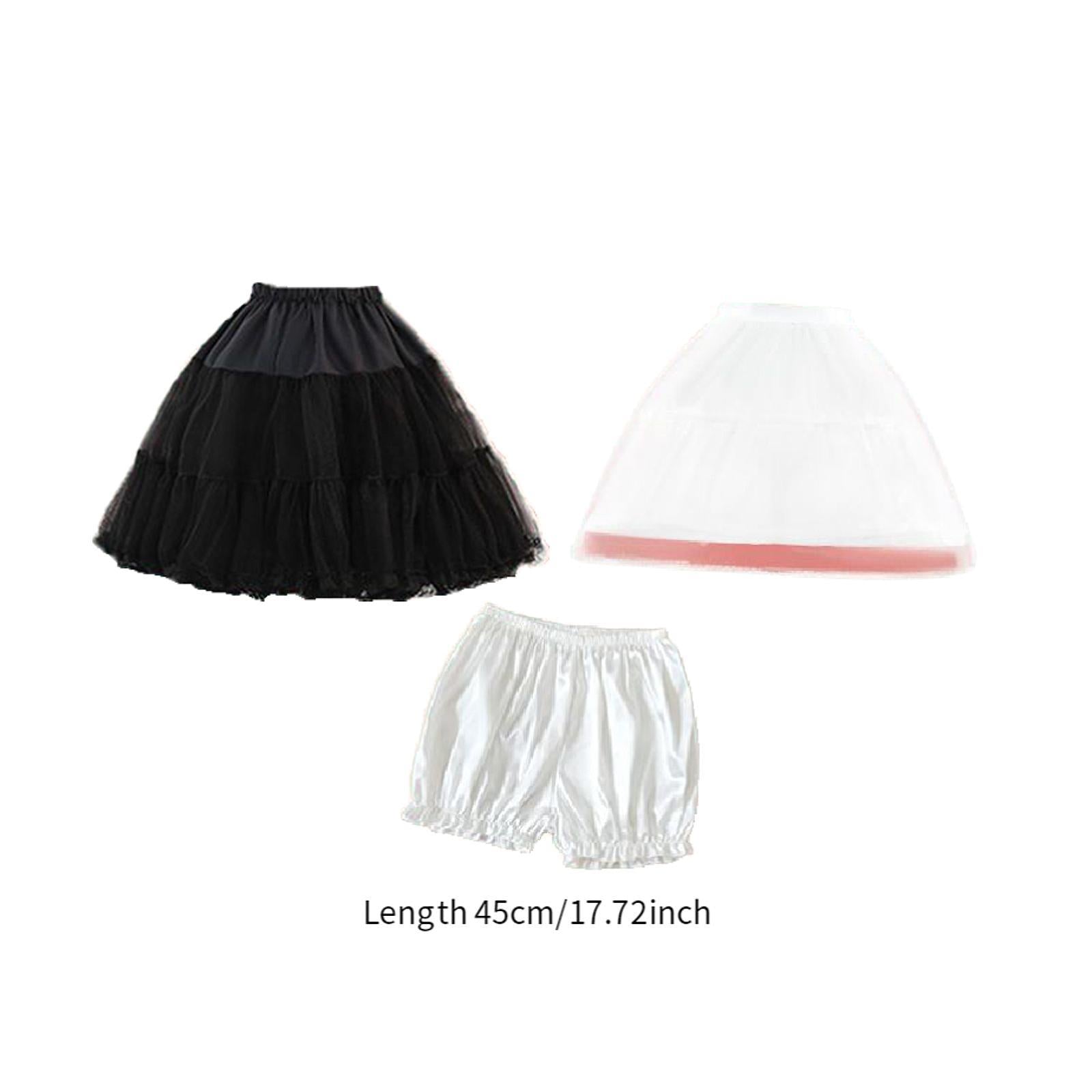 Women Petticoat Skirt Half Slips Princess Lady Ballet Dress Tulle Underskirt 45cm