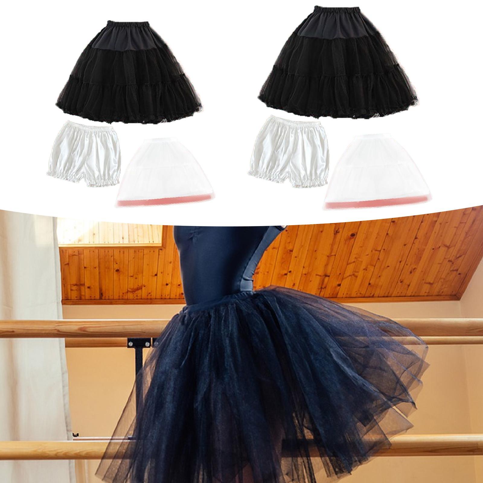 Women Petticoat Skirt Half Slips Princess Lady Ballet Dress Tulle Underskirt 45cm