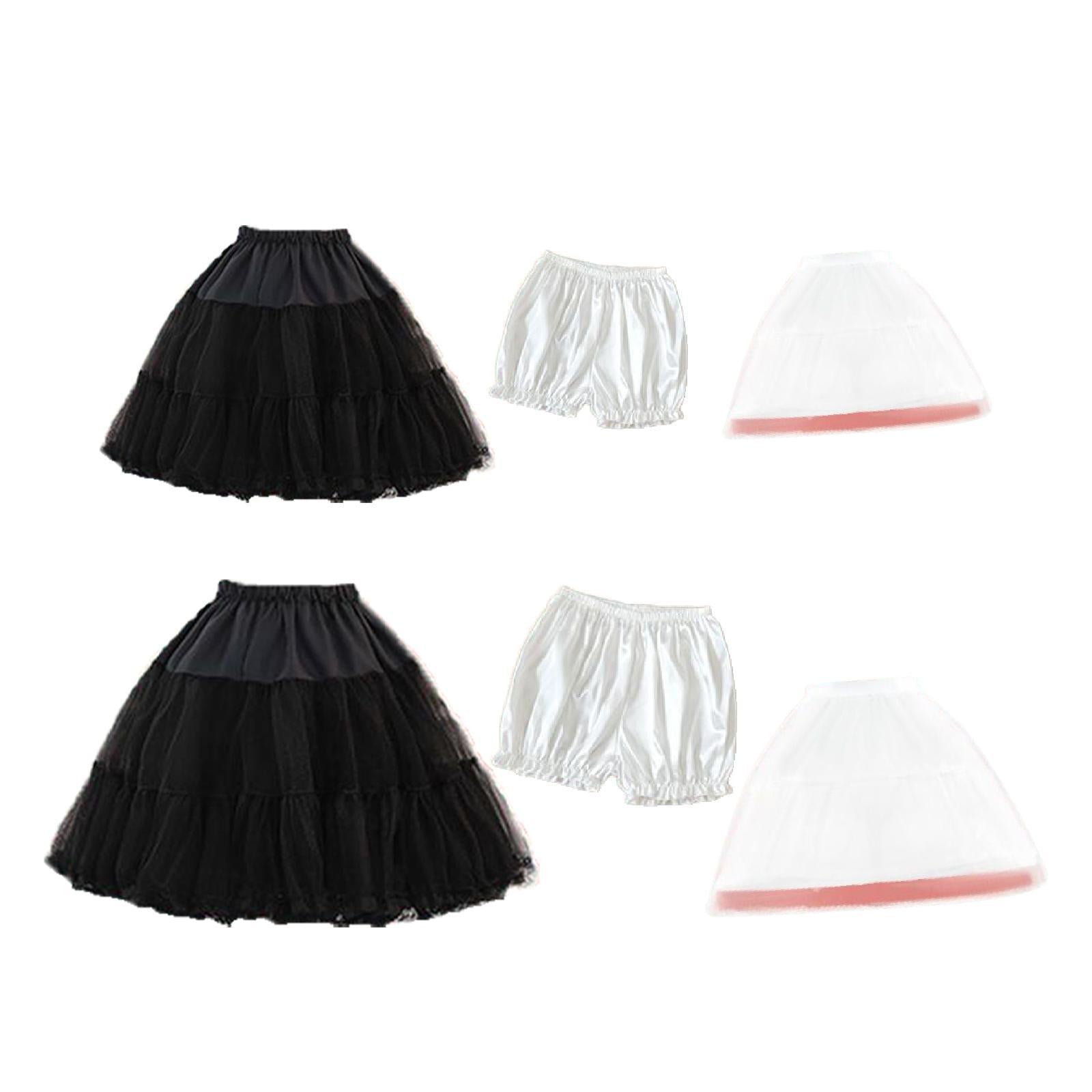 Women Petticoat Skirt Half Slips Princess Lady Ballet Dress Tulle Underskirt 45cm