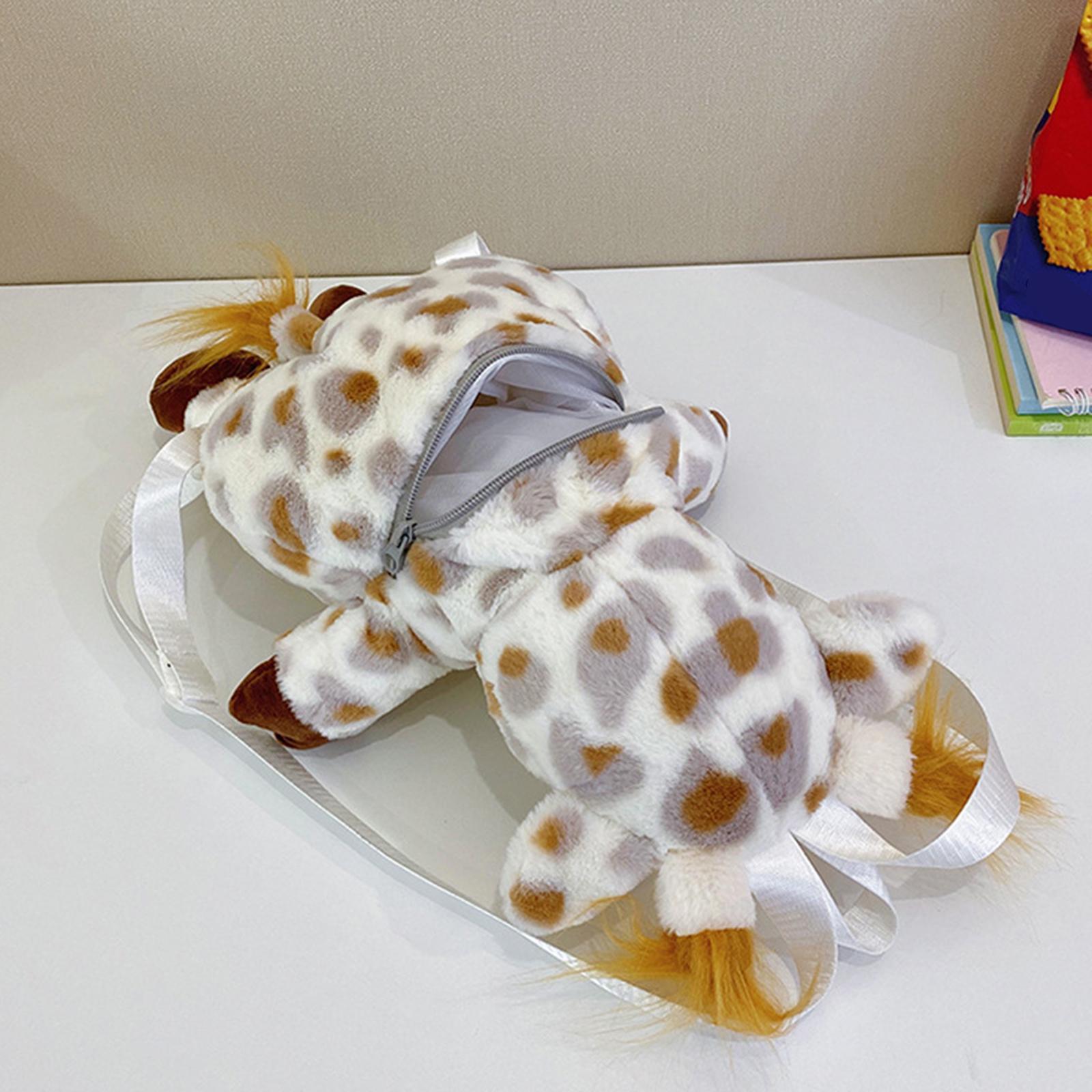Plush Giraffe Backpack Holiday Decoration Party Favors Cute Animal Plush Bag