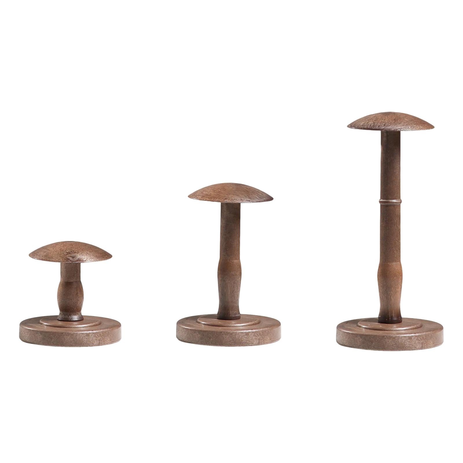Wig Head Display Wood Domed Rustic Hat Holder for Tabletop Decoration Closet S