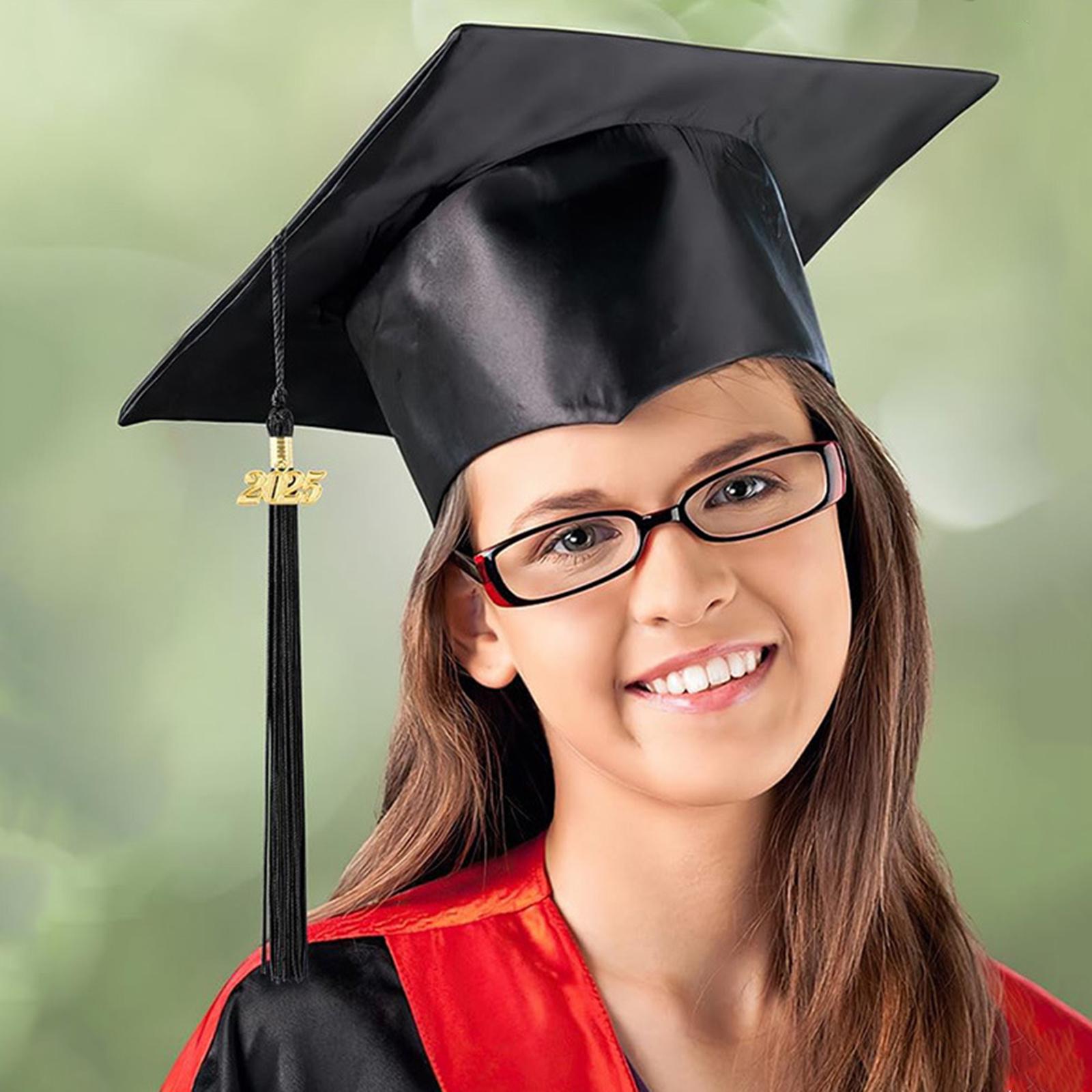 10Pcs Graduation Tassels 2025 Souvenir Party Supplies Graduation Cap Tassels black