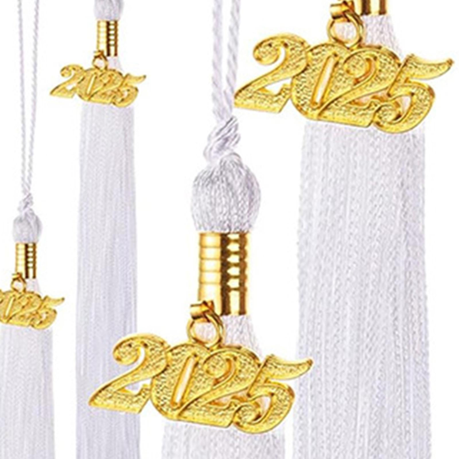 10Pcs Graduation Tassels 2025 Souvenir Party Supplies Graduation Cap Tassels white
