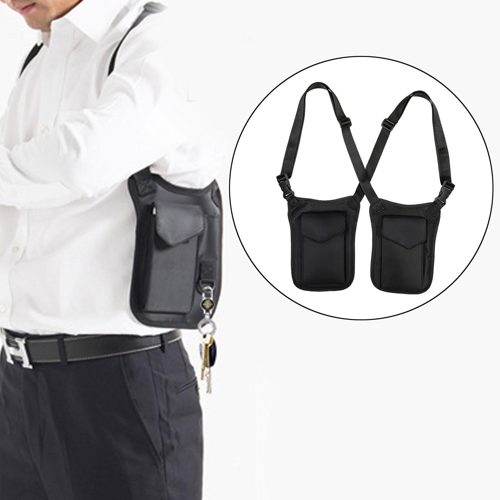 Hidden Underarm Shoulder Bag Fashion Pack Pocket for Shopping Outdoor Hiking No Keychain Buckle