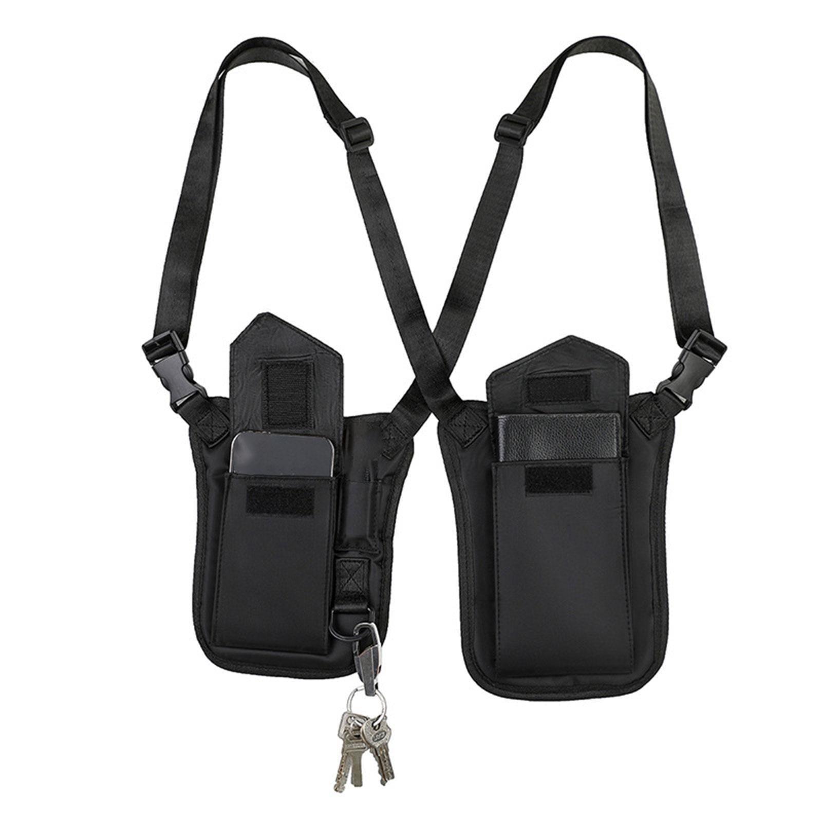 Hidden Underarm Shoulder Bag Fashion Pack Pocket for Shopping Outdoor Hiking No Keychain Buckle