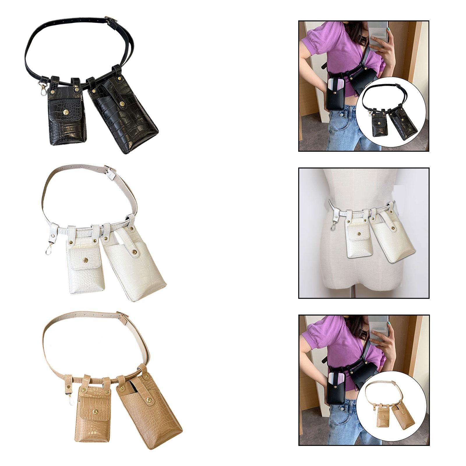 Waist Bag for Women Portable Fashion Shoulder Bag for Walking Outdoor Travel black