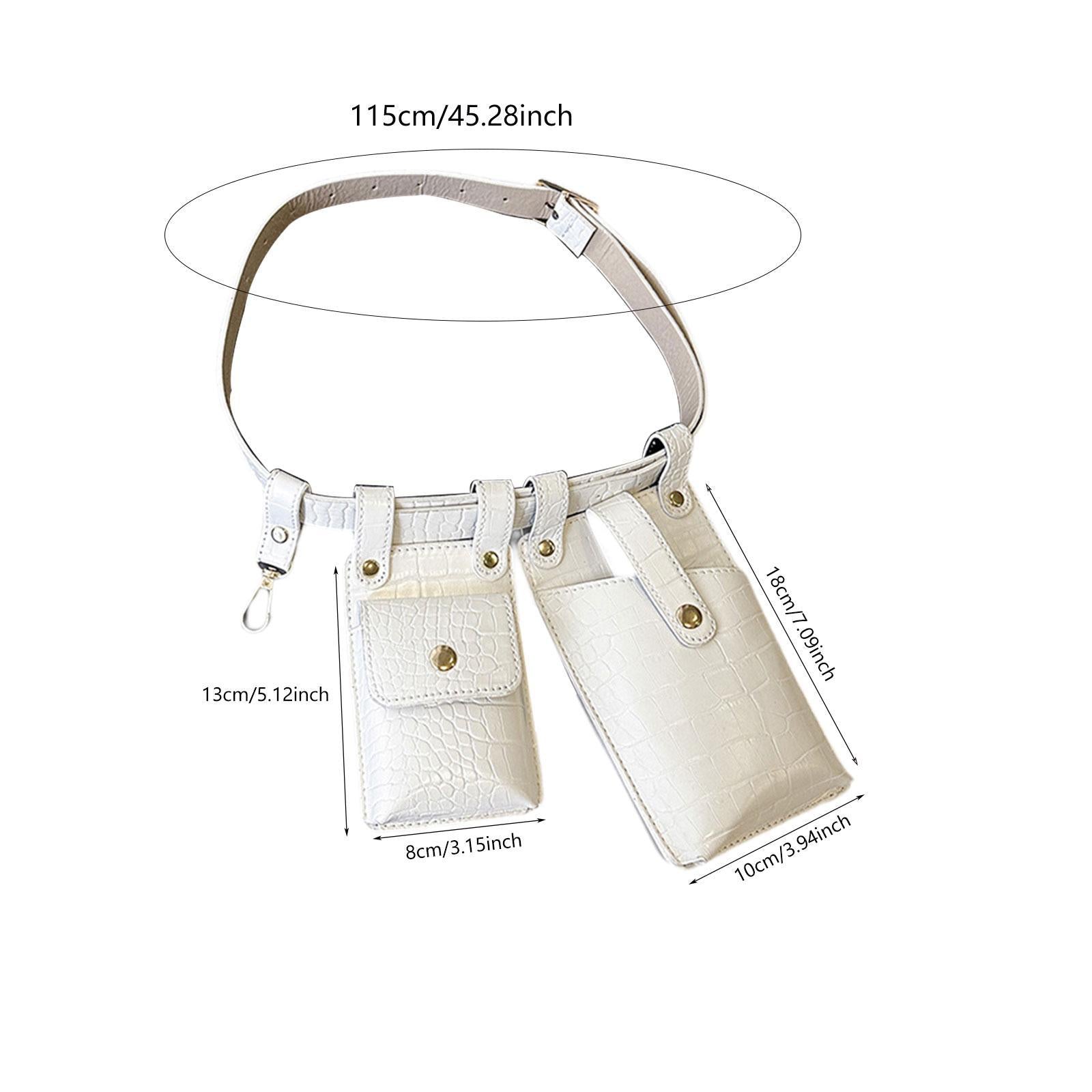 Waist Bag for Women Portable Fashion Shoulder Bag for Walking Outdoor Travel white
