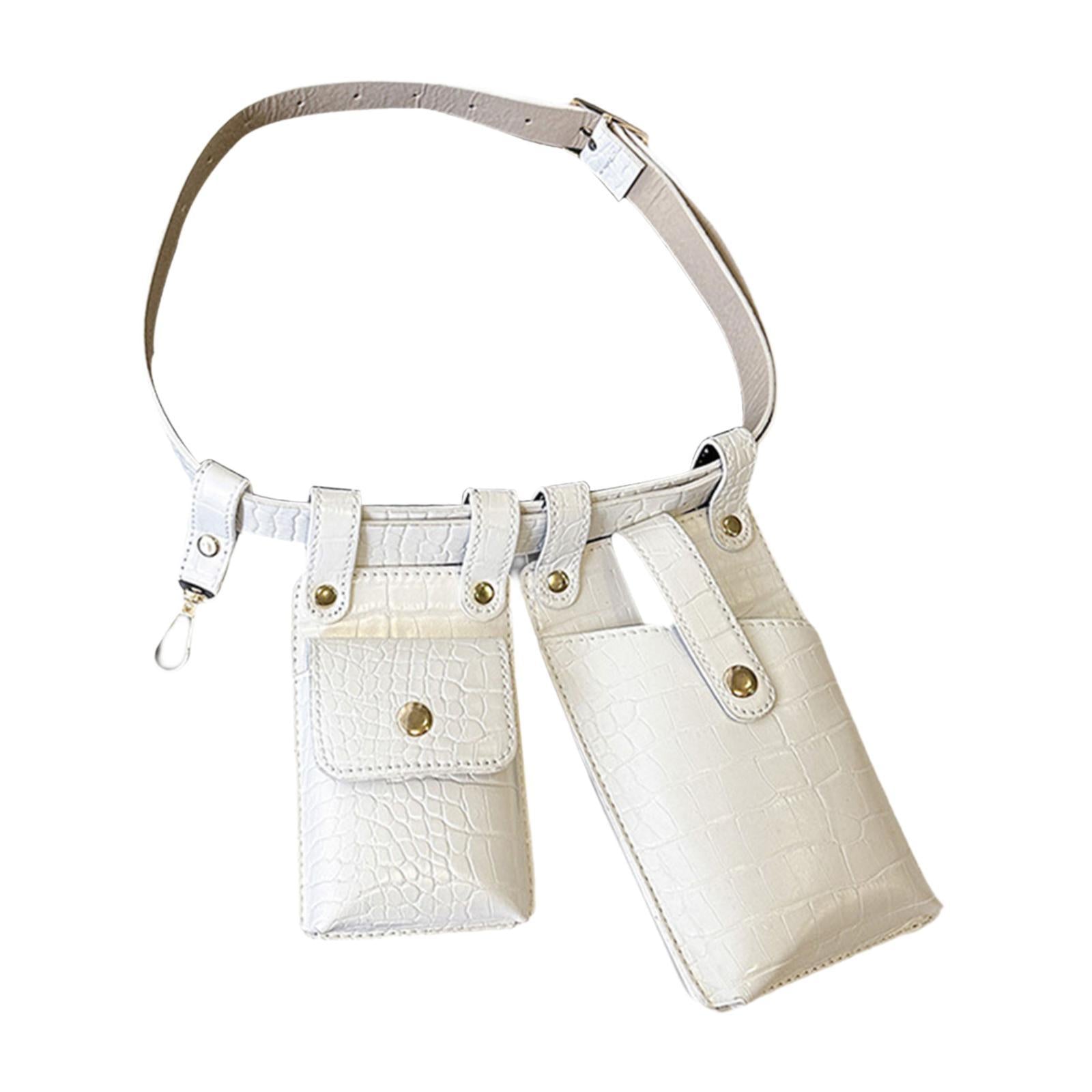 Waist Bag for Women Portable Fashion Shoulder Bag for Walking Outdoor Travel white