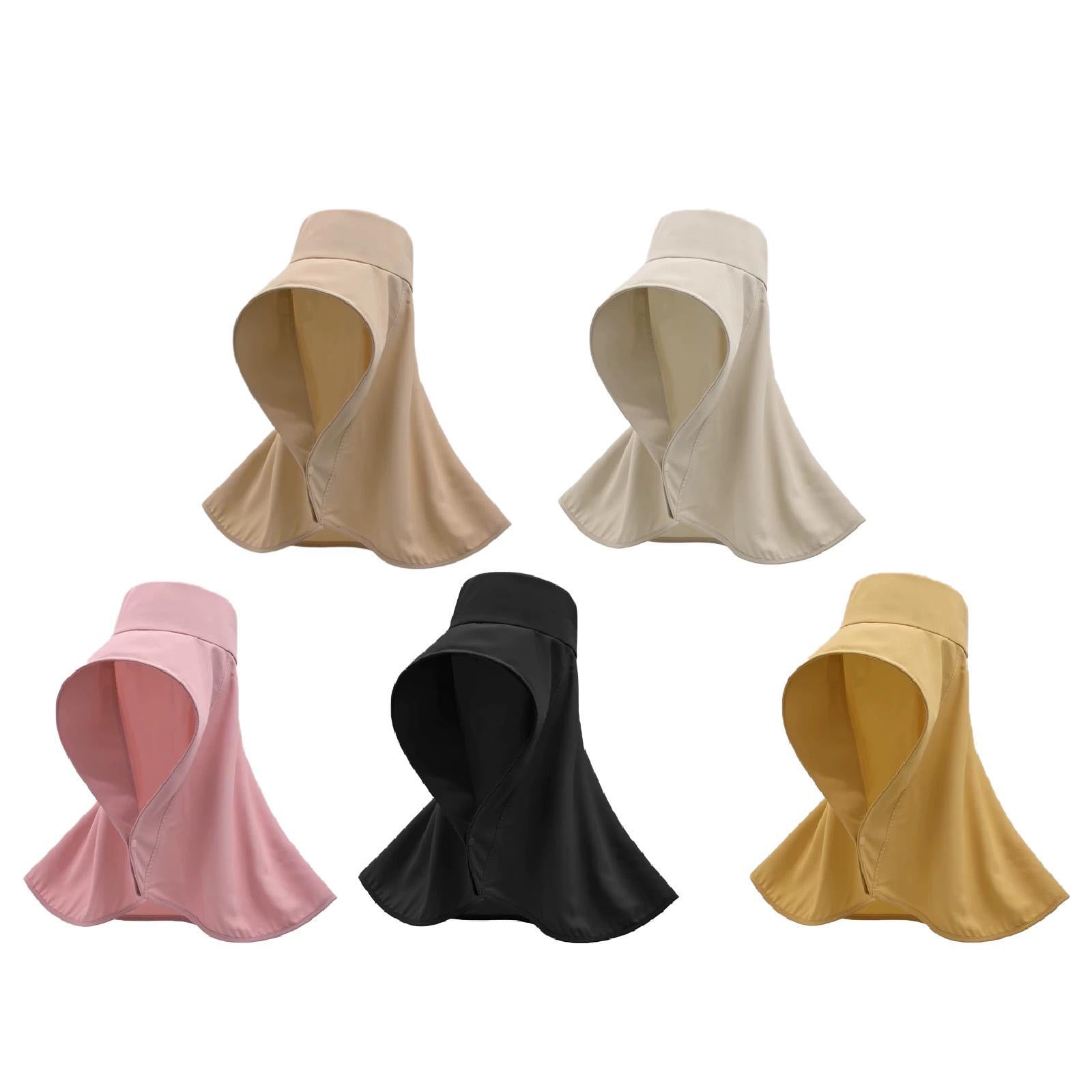 Wide Brim Shawl Sun Hat for Women Lightweight Climbing Hiking with Neck Flap Khaki