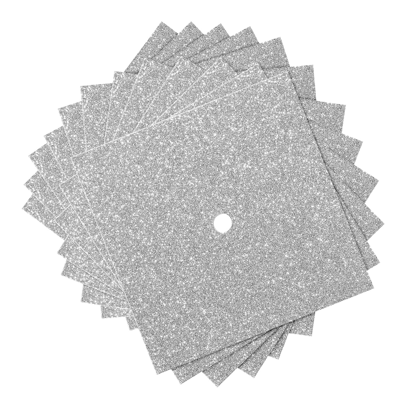 12 Pieces Construction Paper Graduation Hat Topper Graduation Cap Decoration silvery