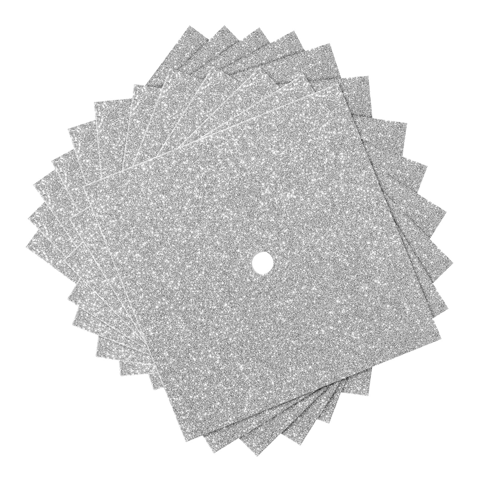 12 Pieces Construction Paper Graduation Hat Topper Graduation Cap Decoration silvery