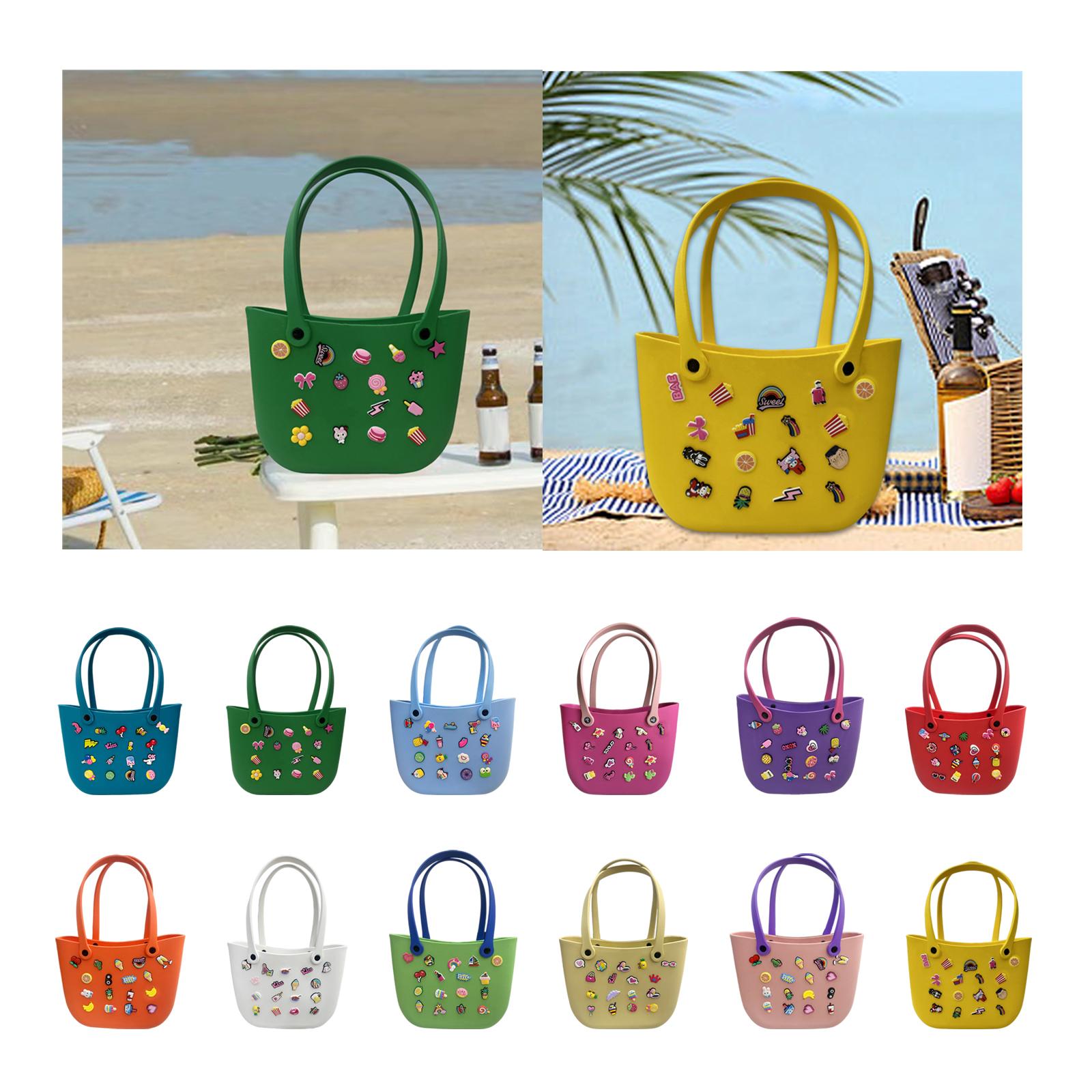 Open Tote Washable Shopping Storage Portable Leisure Easy to Clean Hole Bag Blue