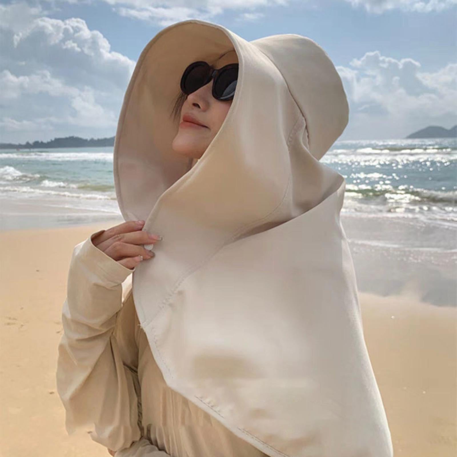 Sun Visor Hat Adjustable Beach Cap for Walking Dog Outdoor Activities Hiking Beige