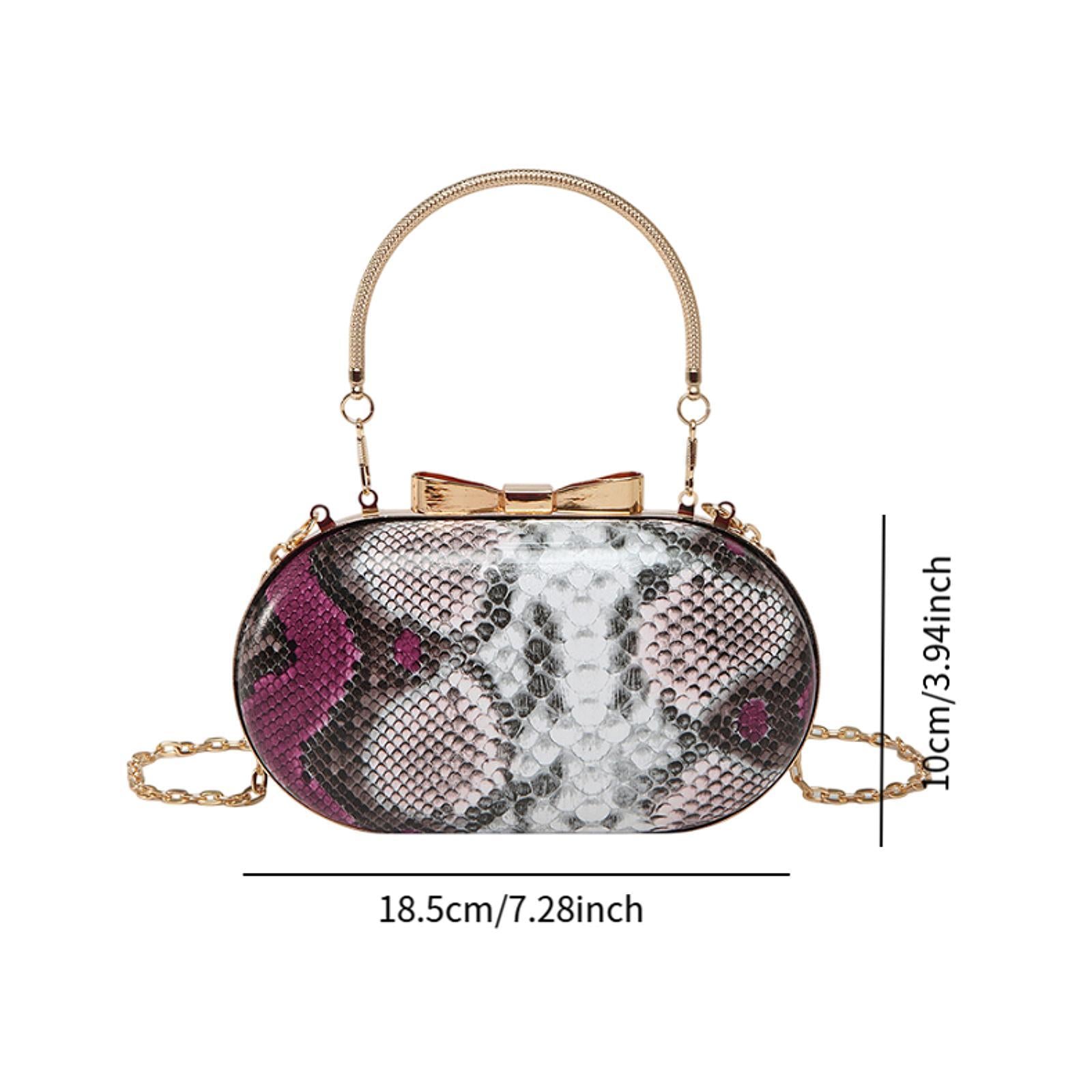 Woman Evening Bag Crossbody Bag Soft Fabric Lining for Shopping Clutch Purse Purple