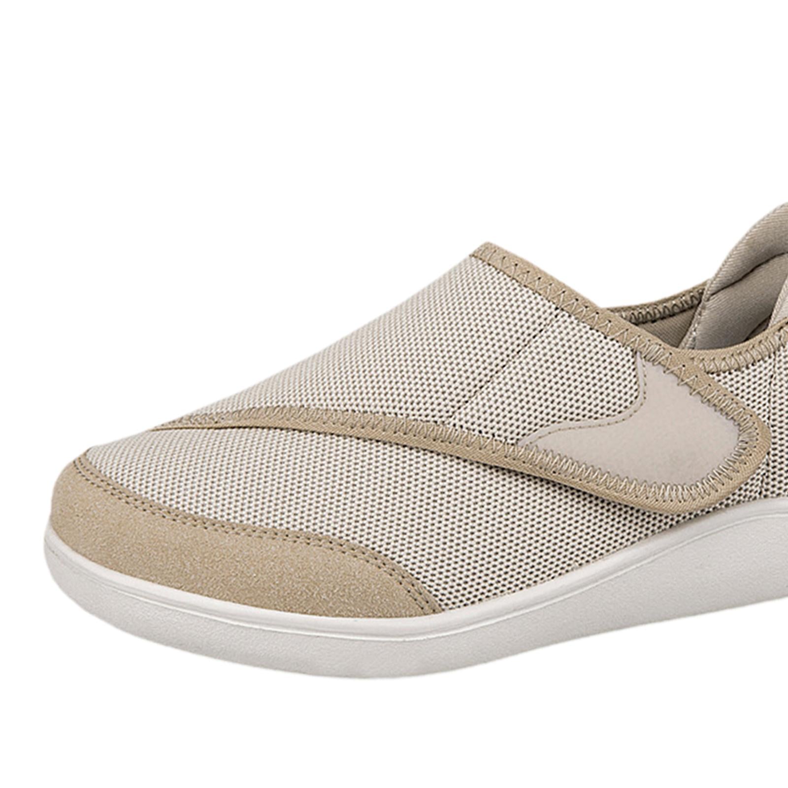 Womens Mesh Sneakers Soft Non Slip Soles Round Toe Walking Shoes 37 Khaki