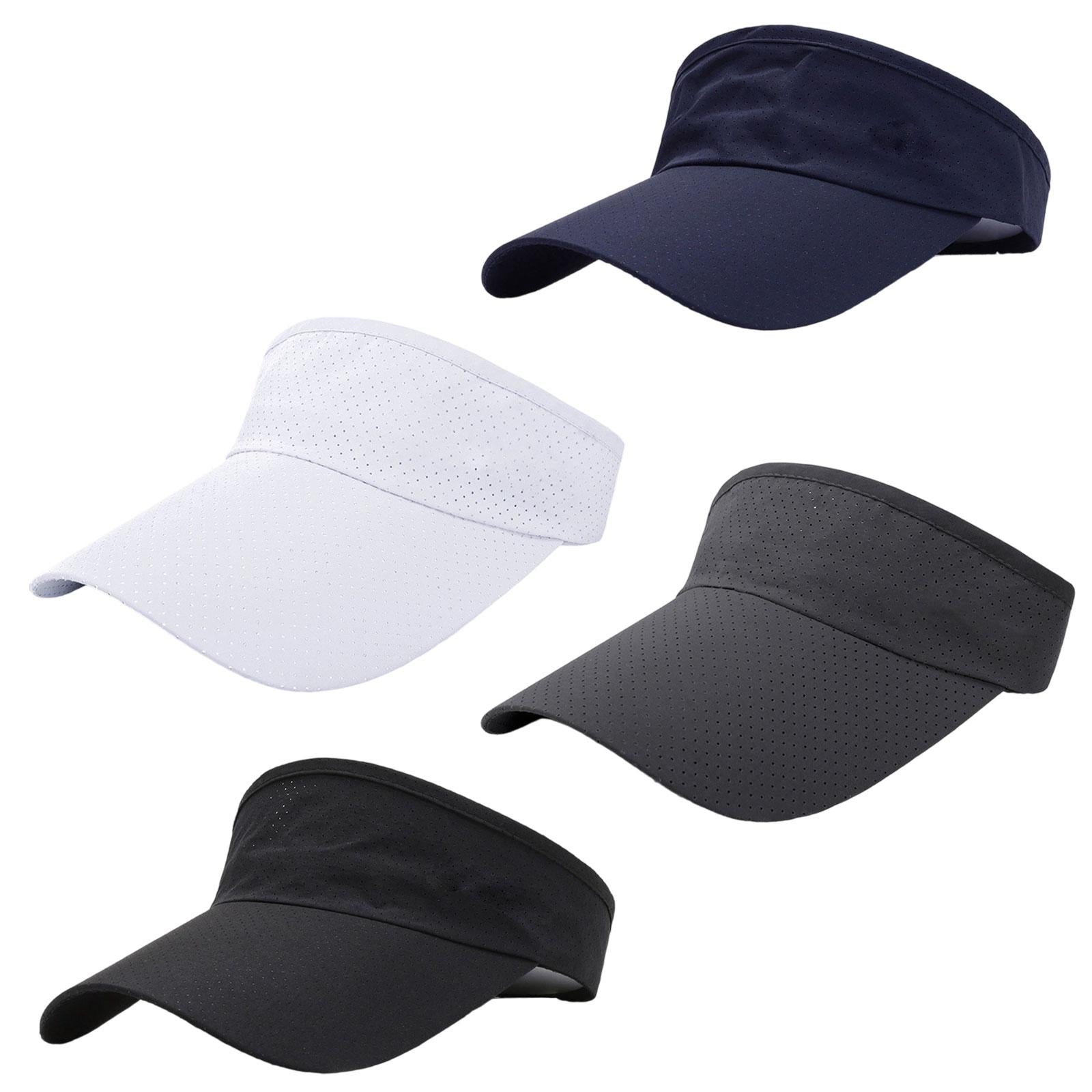 Sun Visor Hat Open Top Casual Cotton Sunhat for Camping Birthday Gift Travel White