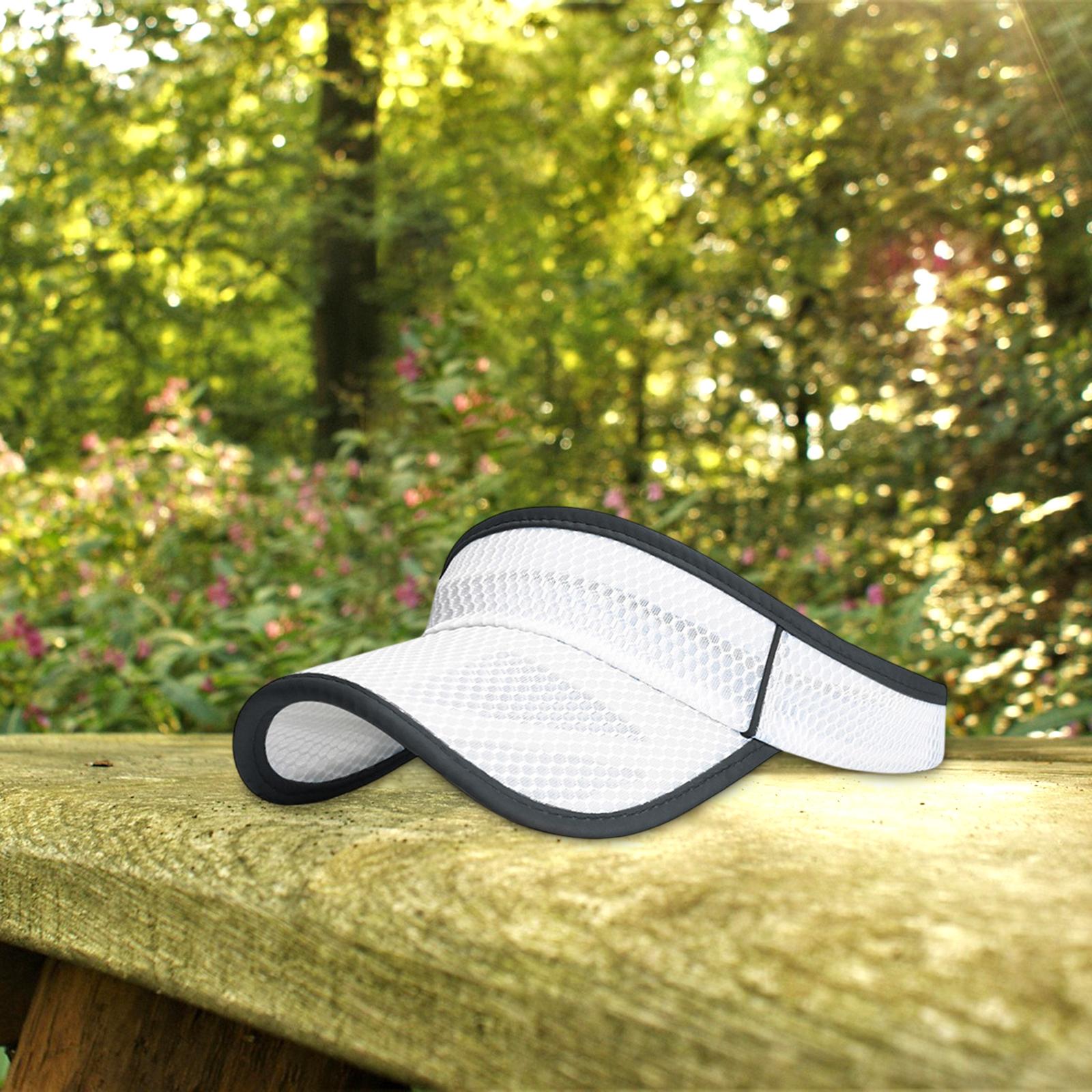 Summer Sun Hat Lightweight Outdoor Protection Cap for Vacation Tennis Sports white