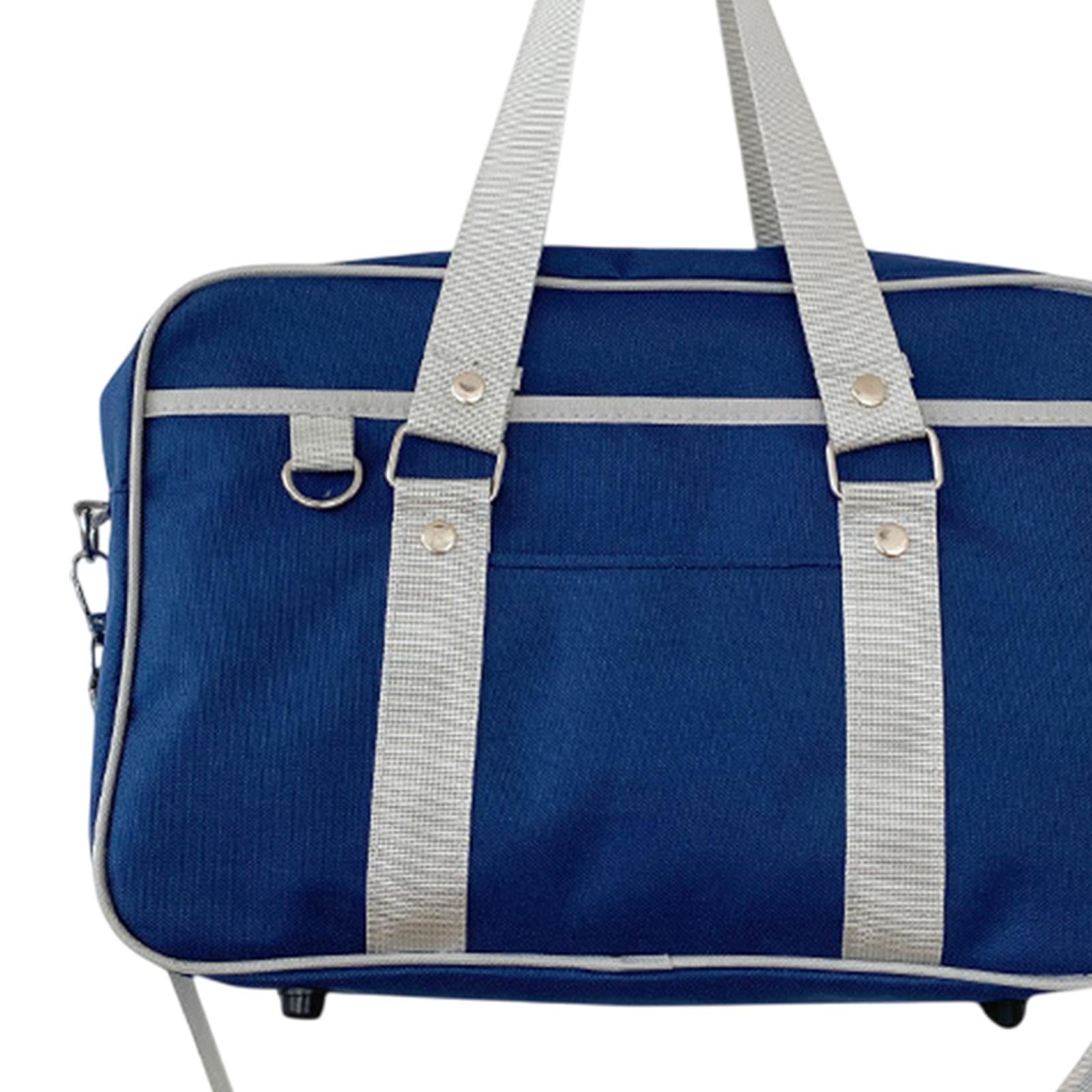 Japanese Shoulder Bag Multifunctional JK Handbag for Travel Office Commuting Dark Blue Gray