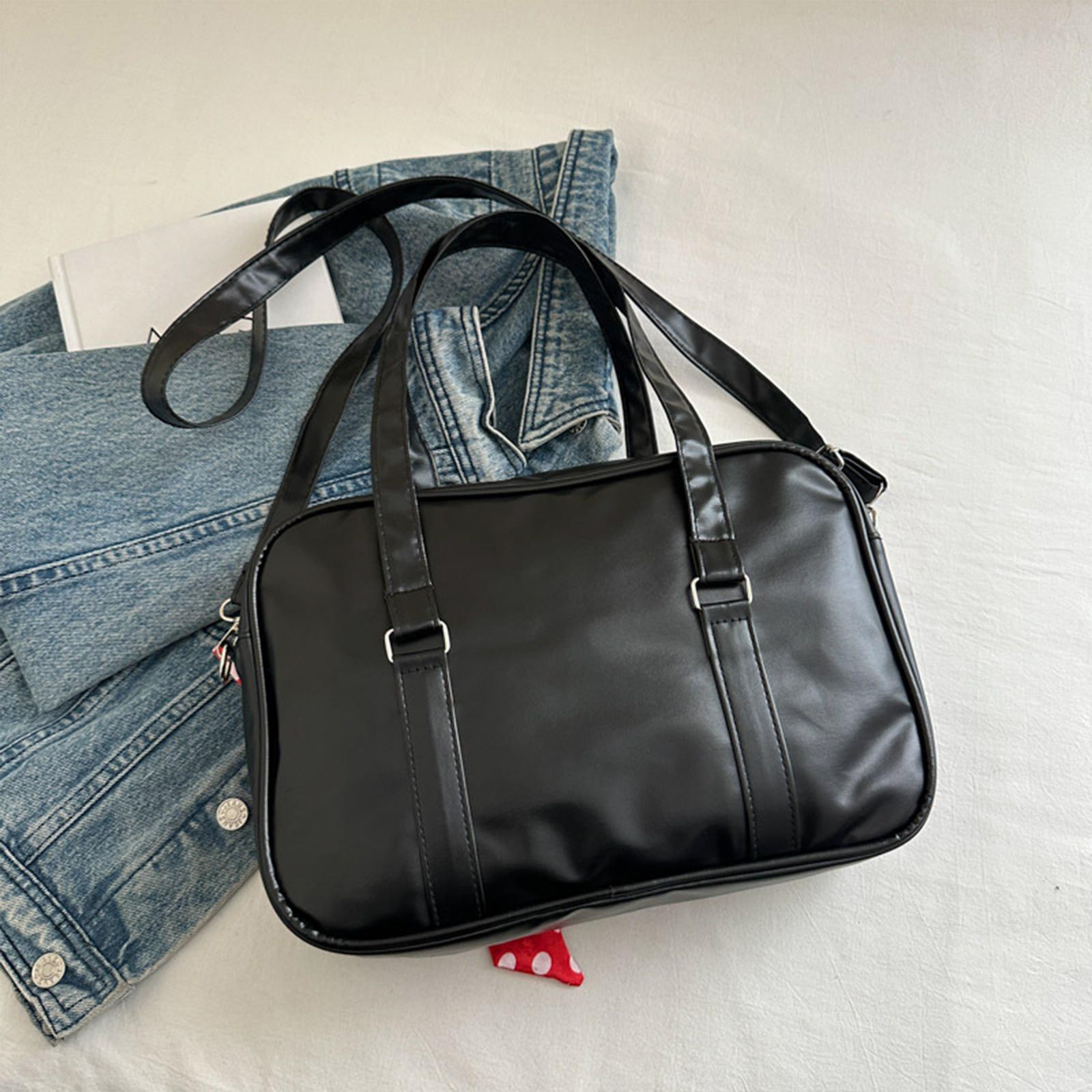 Japanese Shoulder Bag Multifunctional JK Handbag for Travel Office Commuting Black