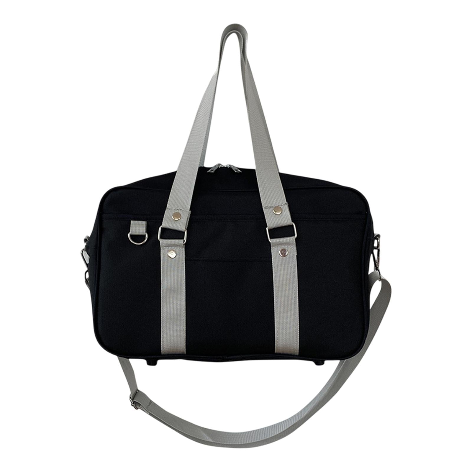 Japanese Shoulder Bag Multifunctional JK Handbag for Travel Office Commuting Black Gray