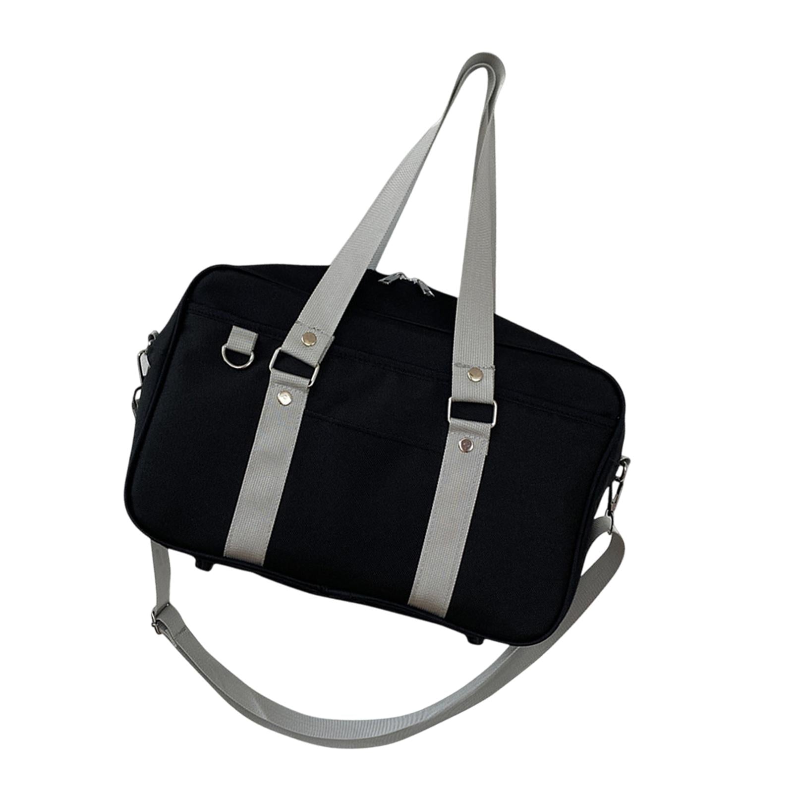 Japanese Shoulder Bag Multifunctional JK Handbag for Travel Office Commuting Black Gray