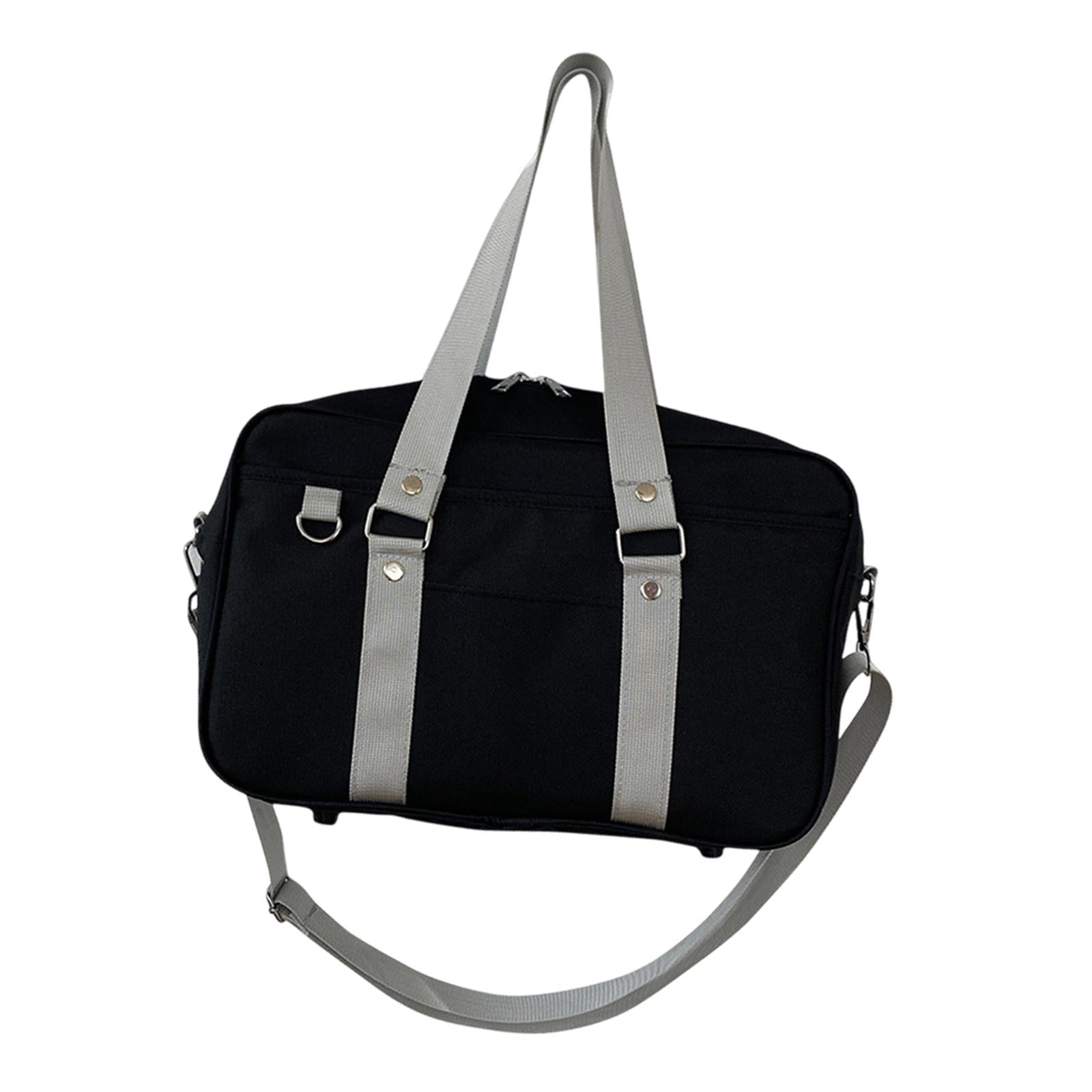 Japanese Shoulder Bag Multifunctional JK Handbag for Travel Office Commuting Black Gray