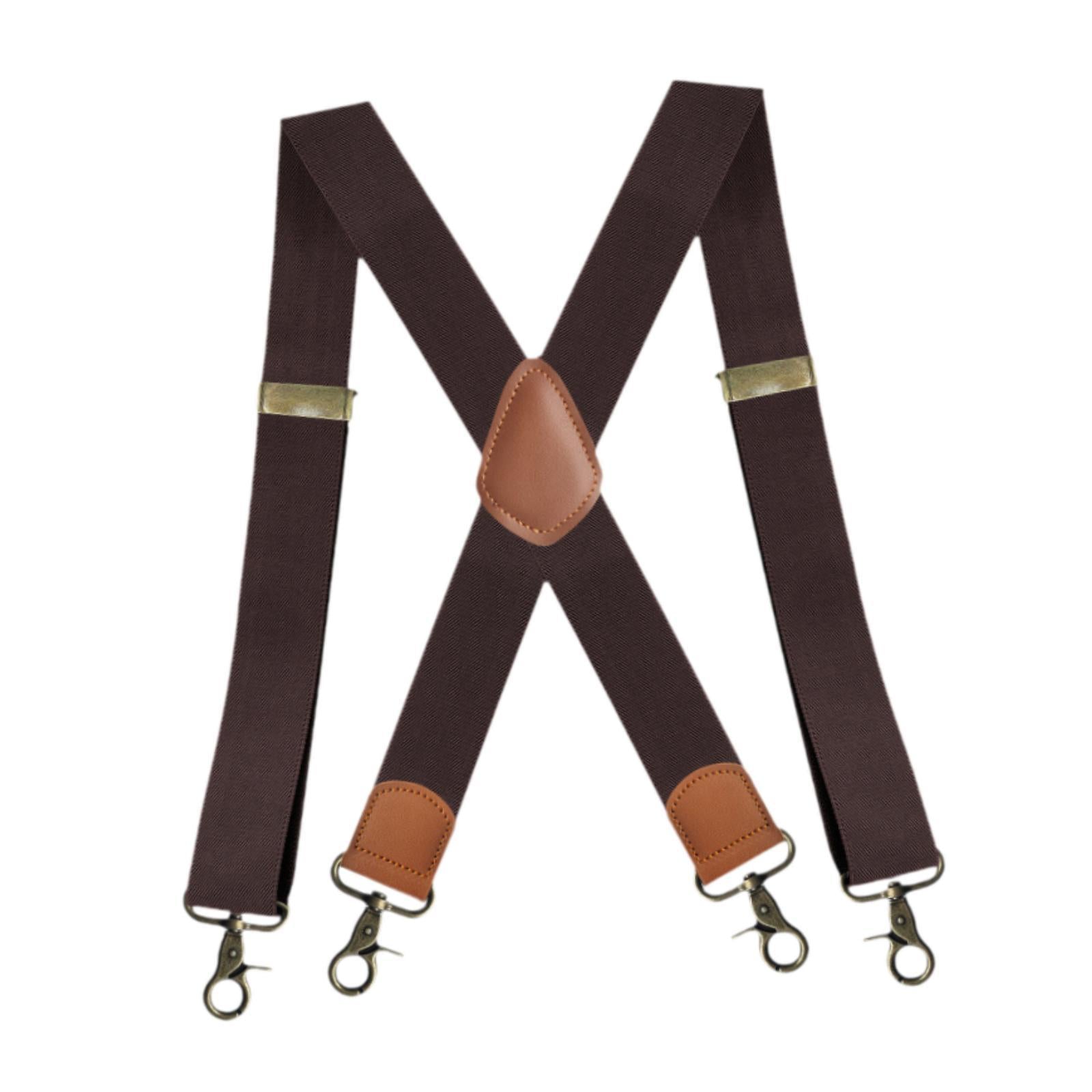 Suspender for Men Fashion Elastic Wide Suspenders for Costume Party Business Coffee