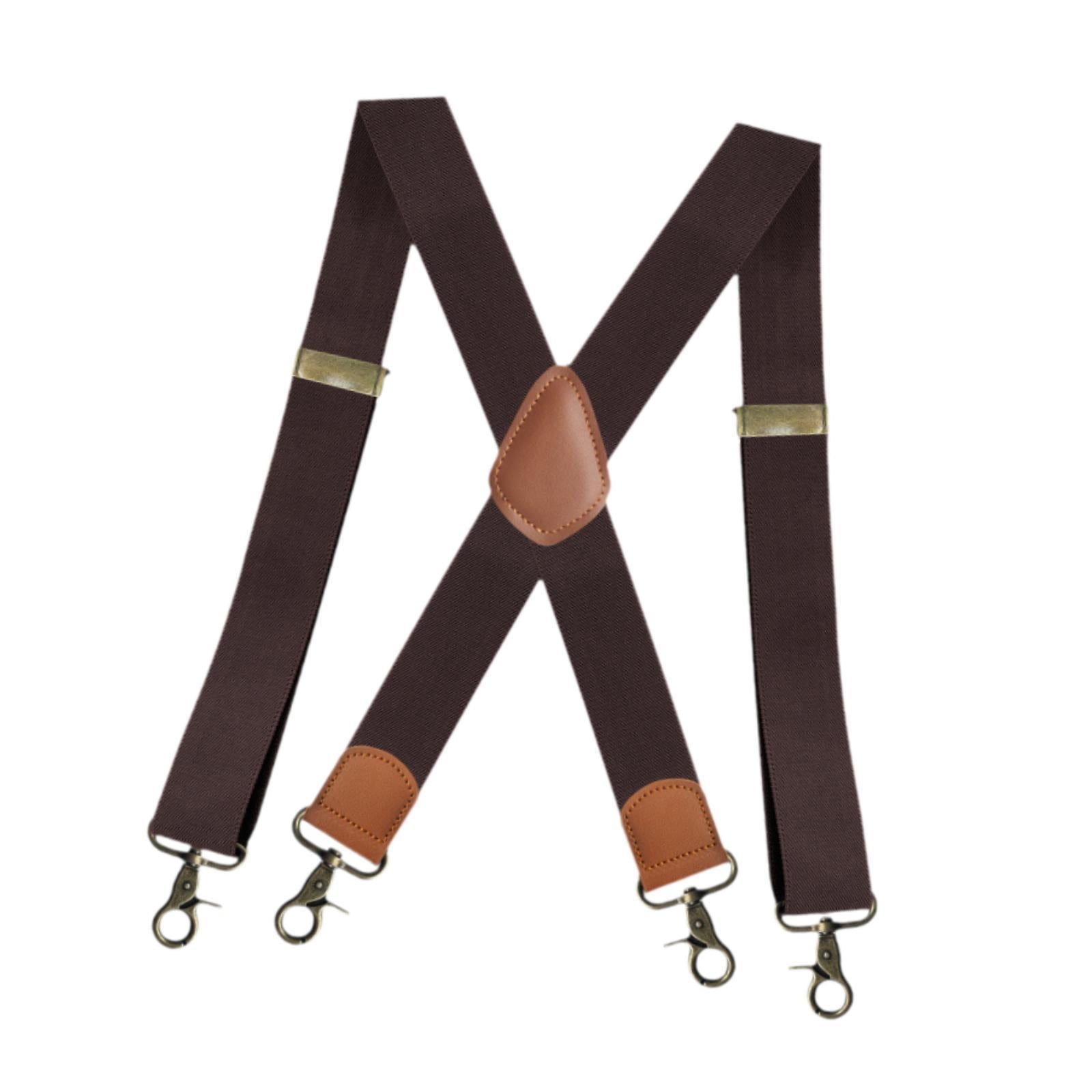 Suspender for Men Fashion Elastic Wide Suspenders for Costume Party Business Coffee