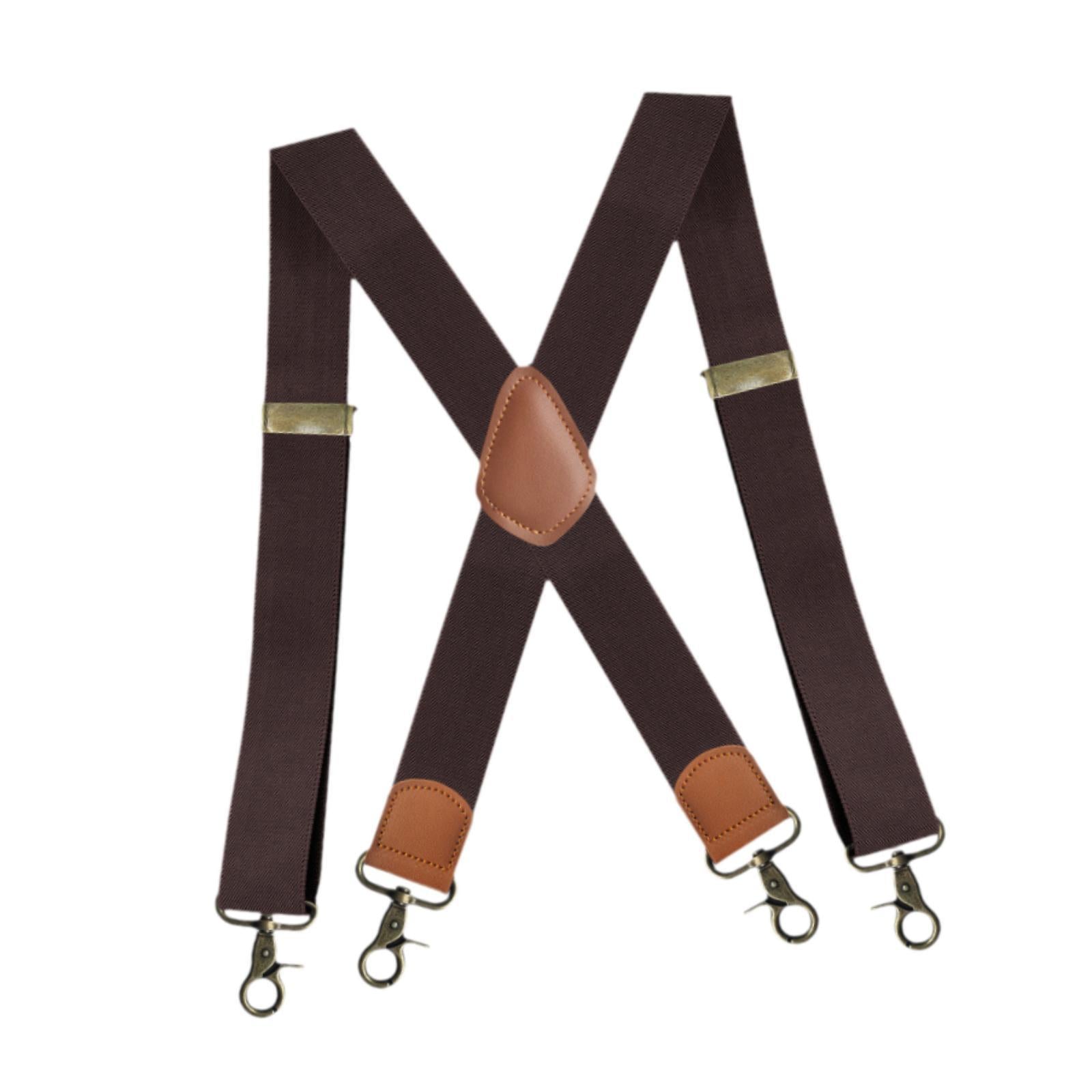 Suspender for Men Fashion Elastic Wide Suspenders for Costume Party Business Coffee