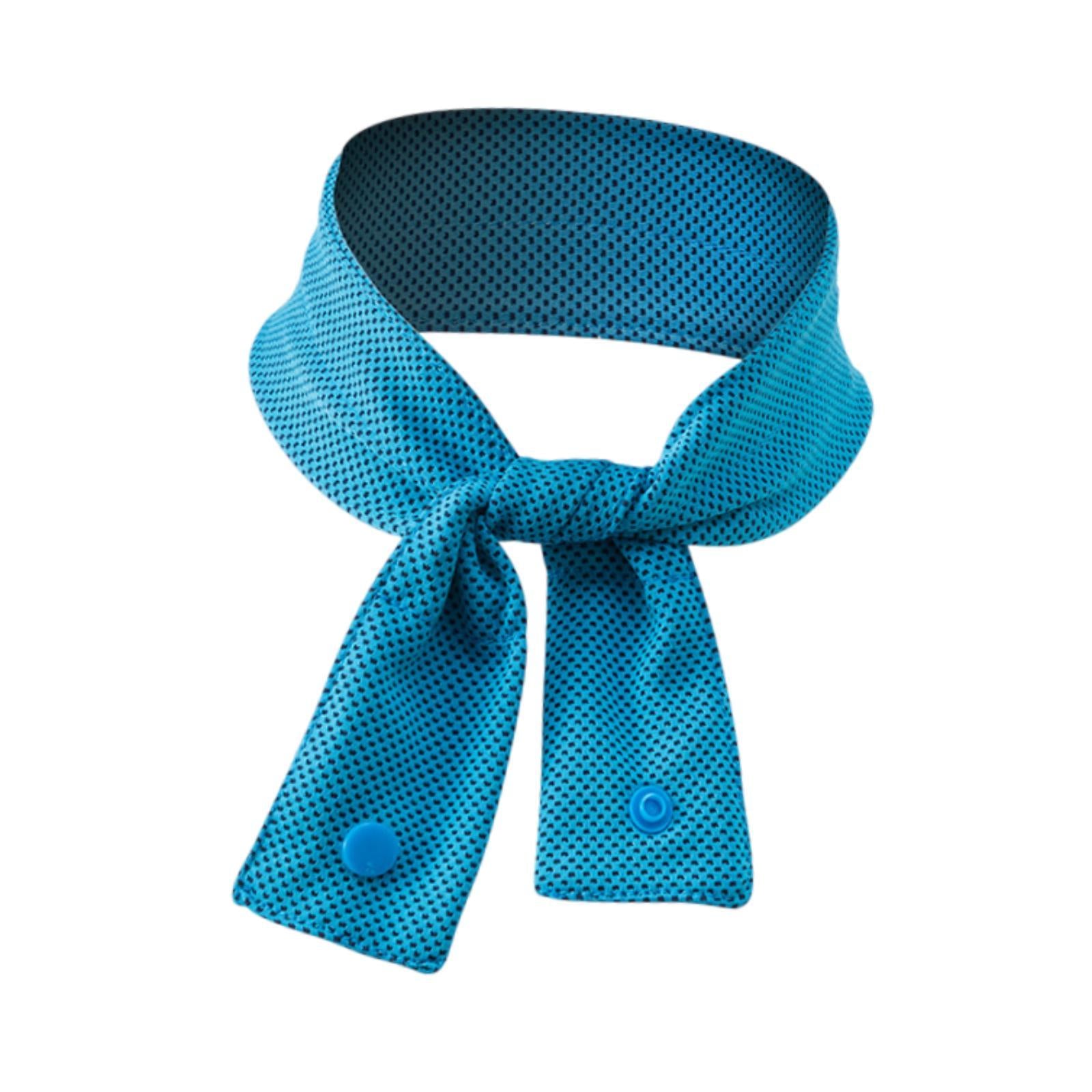 Sports Cooling Neck Wrap Hands Free Ice Cool Scarf for Indoor Cycling Hiking Blue