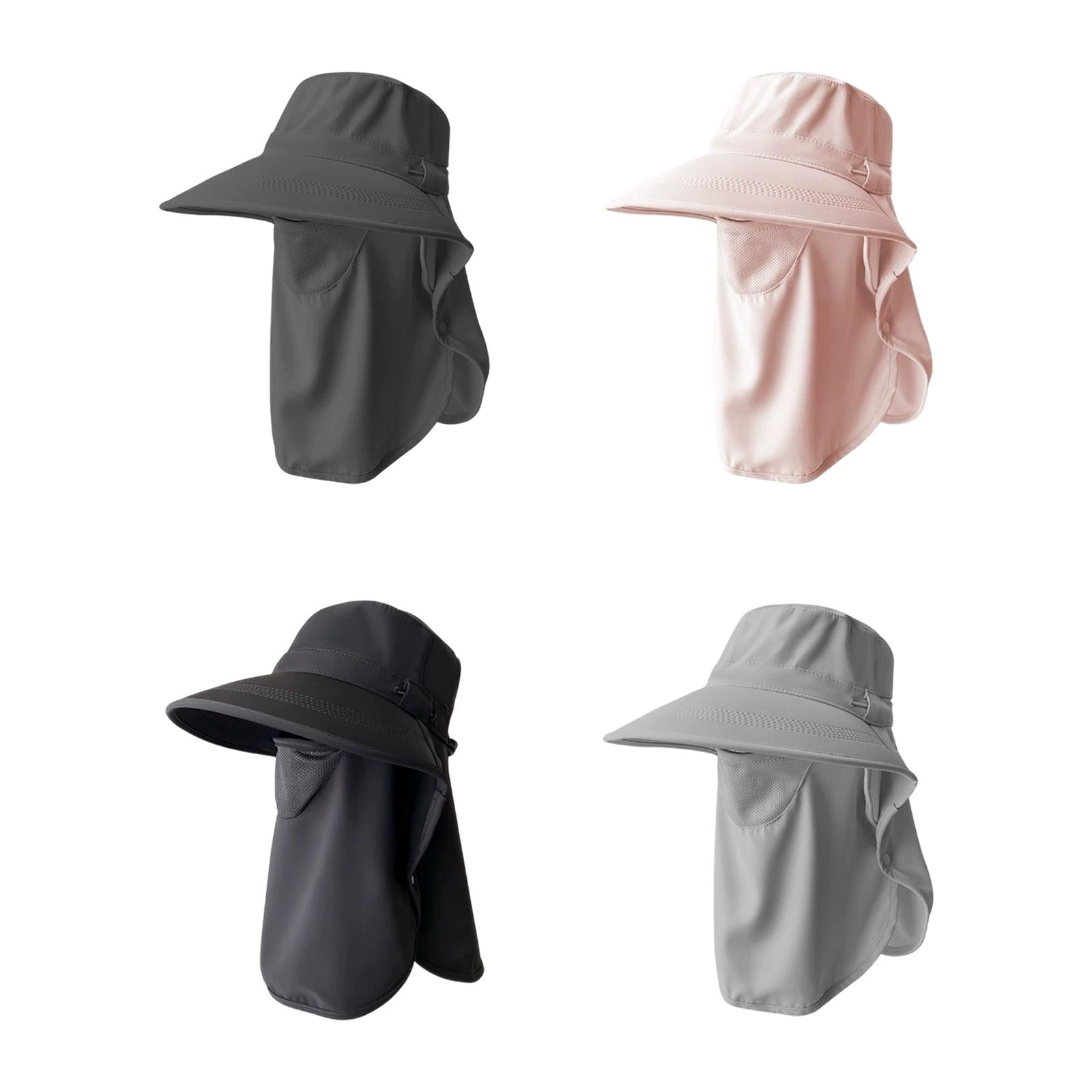 Mens Fishing Cap Fisherman Hat Sun Hat for Outdoor Sports Gardening Climbing Black