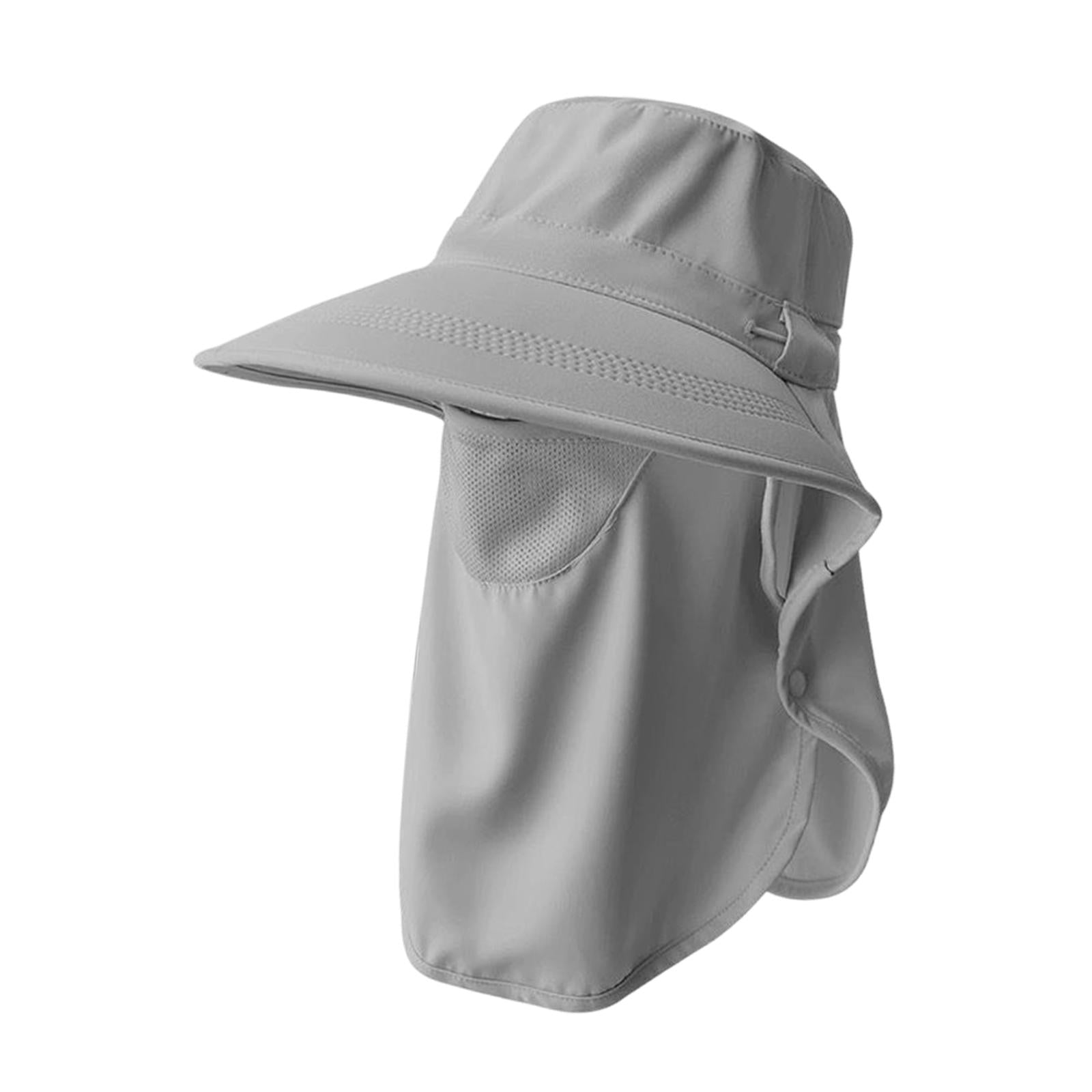 Mens Fishing Cap Fisherman Hat Sun Hat for Outdoor Sports Gardening Climbing Light Gray