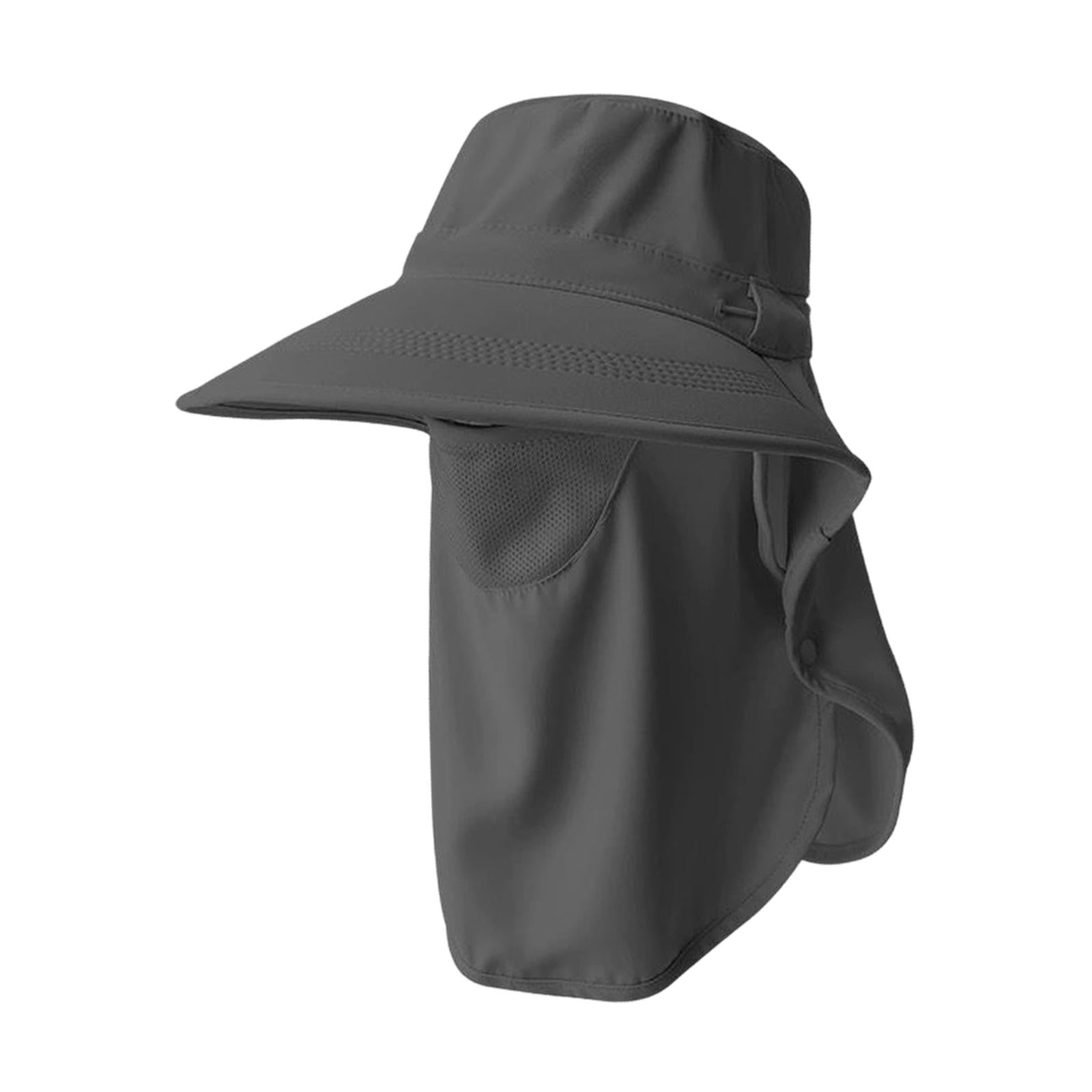 Mens Fishing Cap Fisherman Hat Sun Hat for Outdoor Sports Gardening Climbing Dark Gray