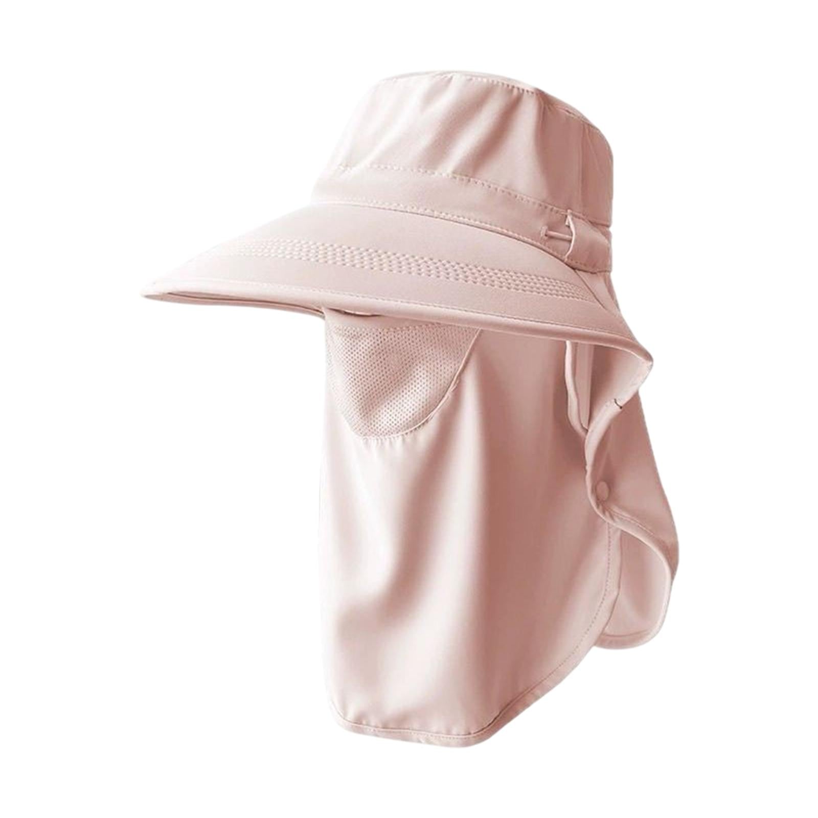 Mens Fishing Cap Fisherman Hat Sun Hat for Outdoor Sports Gardening Climbing Light Pink
