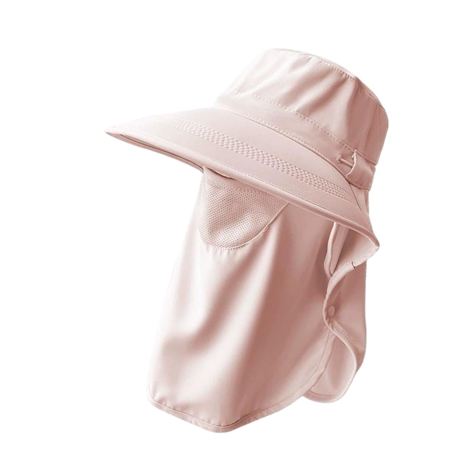 Mens Fishing Cap Fisherman Hat Sun Hat for Outdoor Sports Gardening Climbing Light Pink