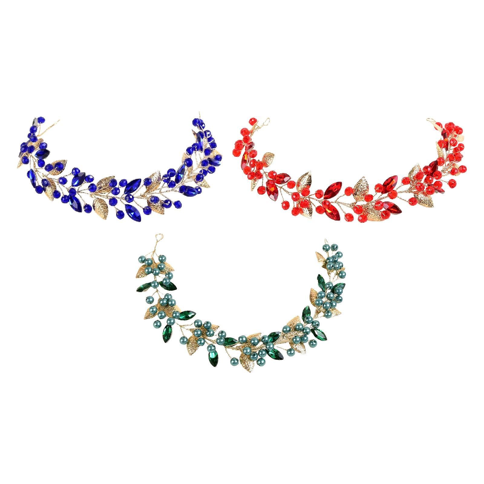Bride Wedding Hair Vine Hair Pieces for Dress up Stage Performance Carnivals Blue