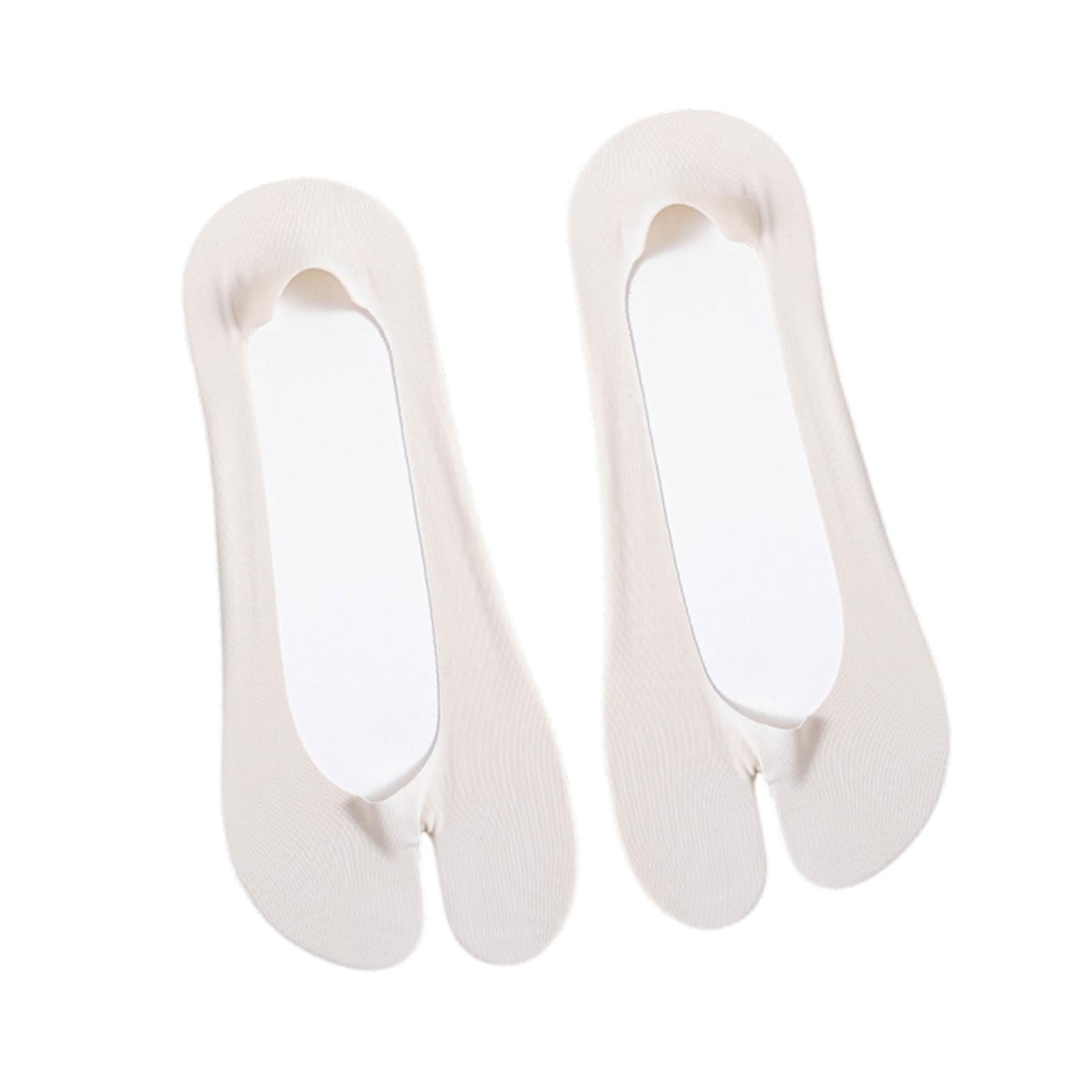 2 Toe Socks Invisible Boat Socks Thin Low Cut Sock for Sports Casual Ladies grey