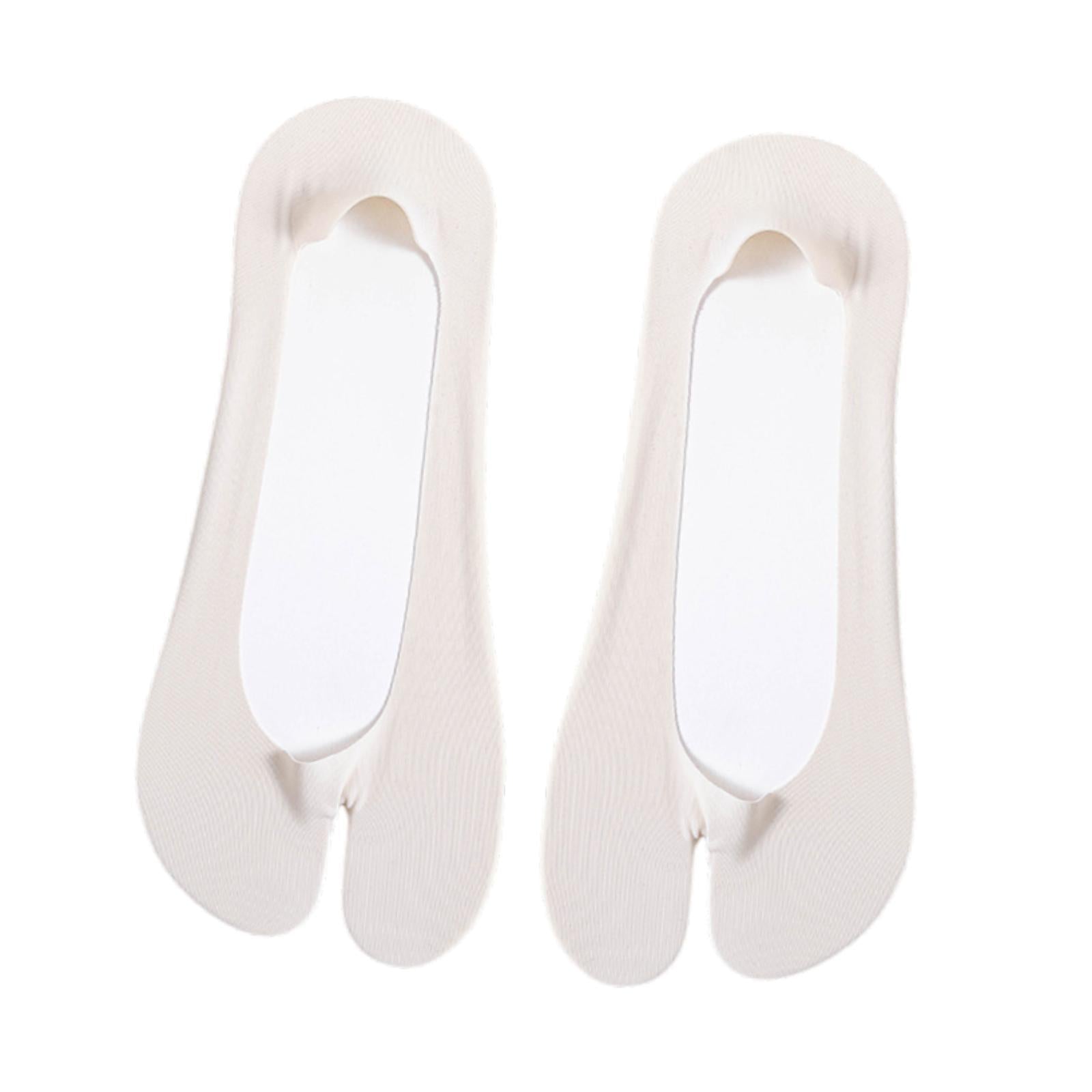 2 Toe Socks Invisible Boat Socks Thin Low Cut Sock for Sports Casual Ladies grey