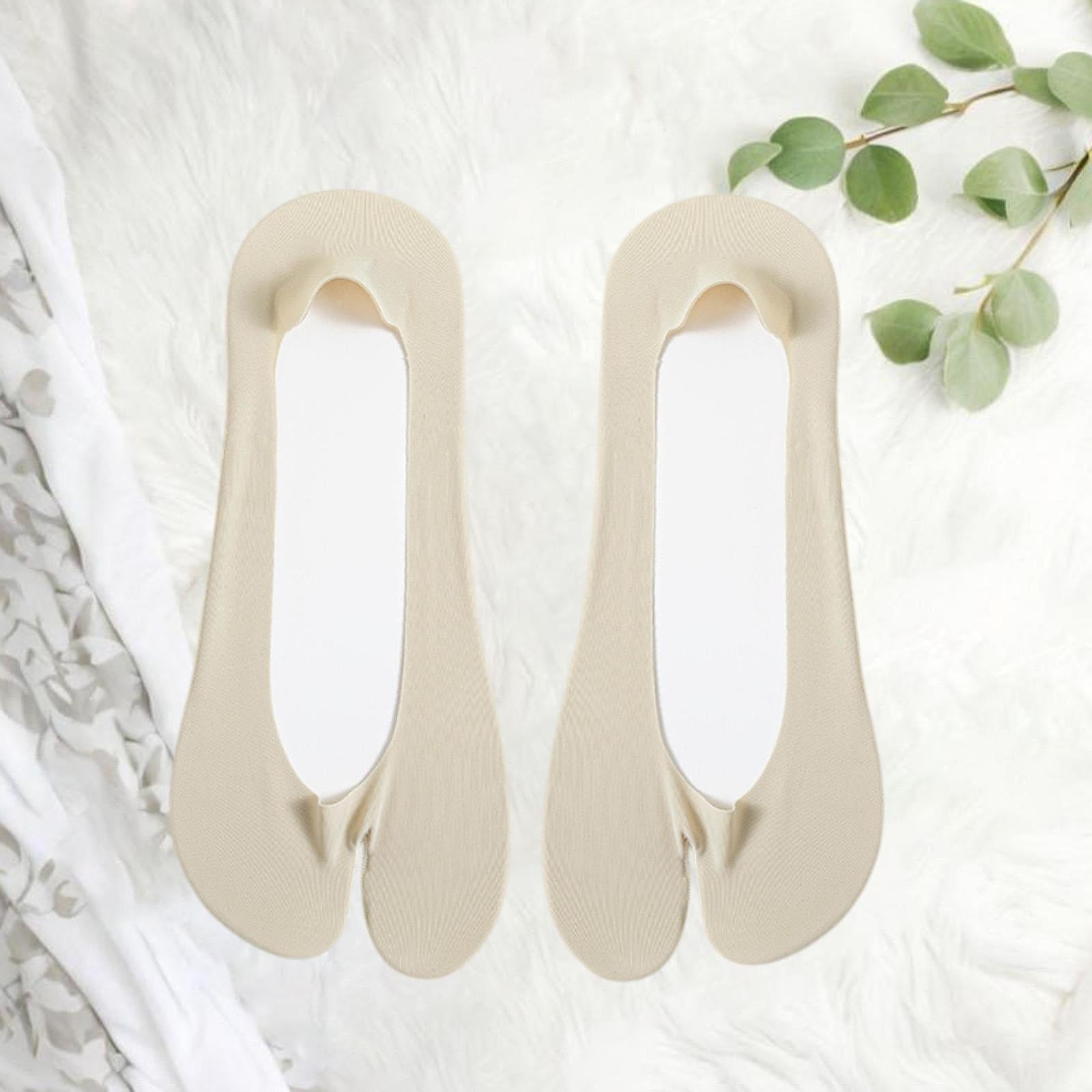 2 Toe Socks Invisible Boat Socks Thin Low Cut Sock for Sports Casual Ladies green