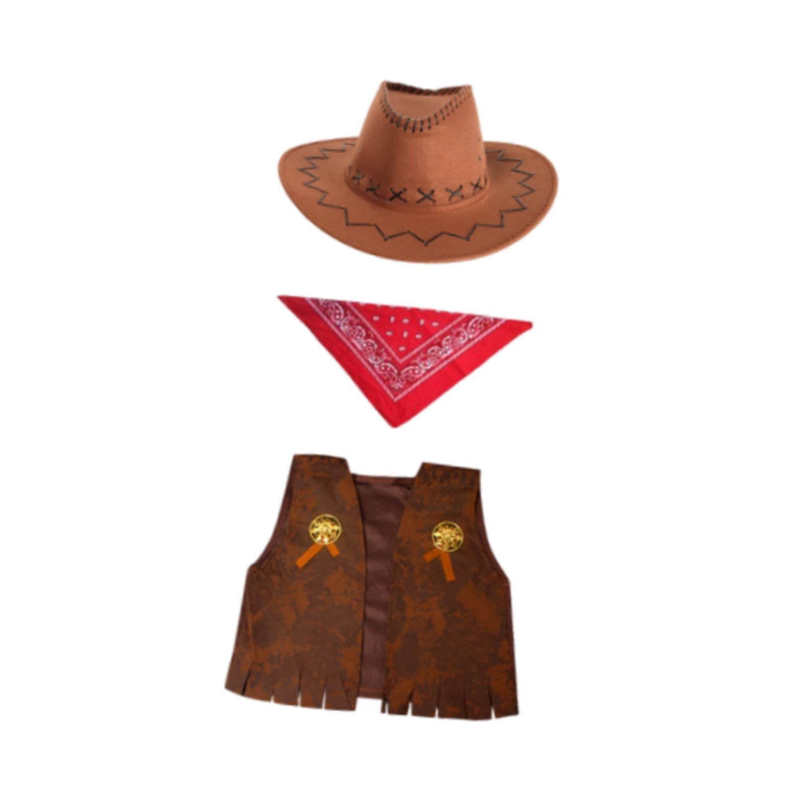 Western Cowboy Costume Set for Kids Trendy for Halloween Fancy Dress Cosplay