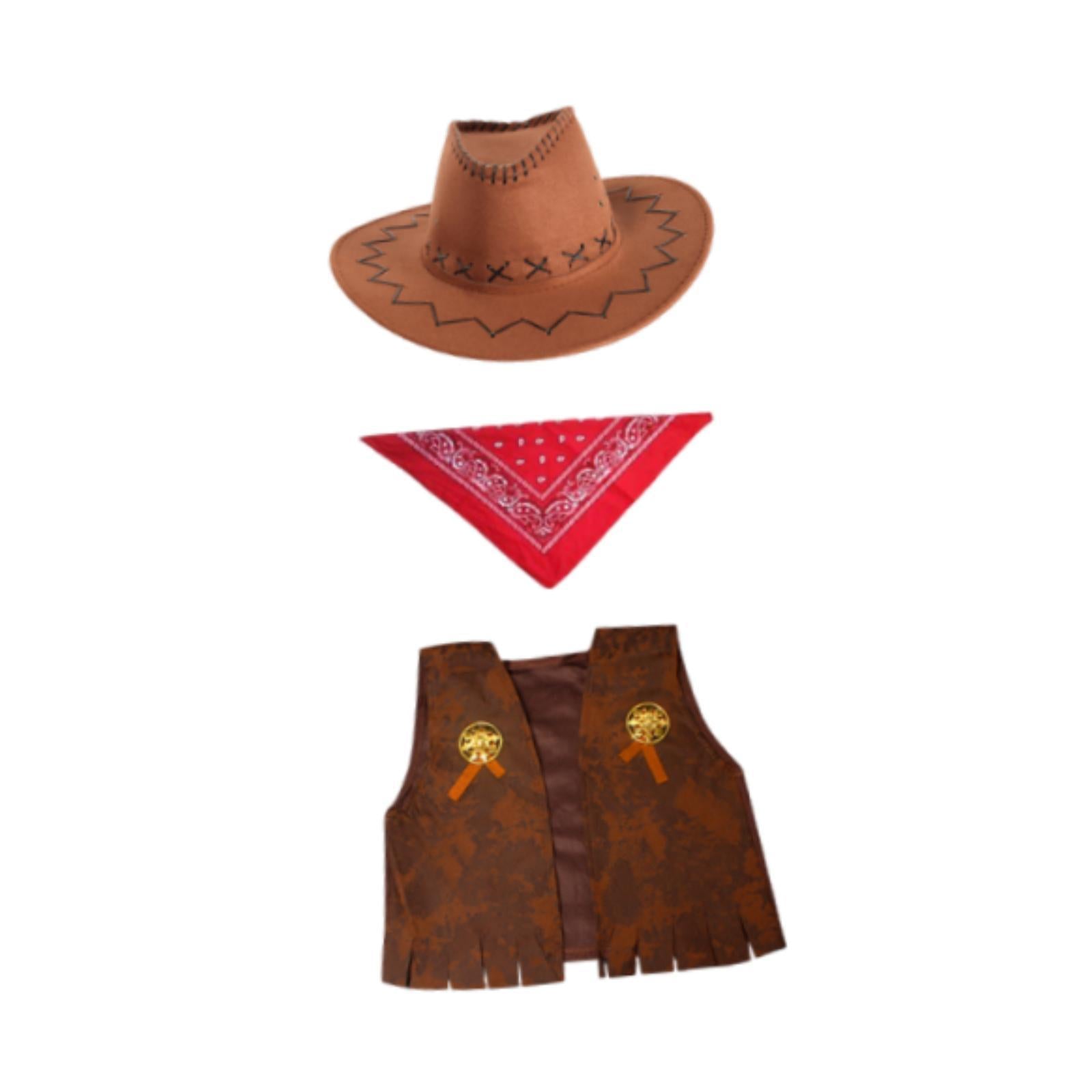 Western Cowboy Costume Set for Kids Trendy for Halloween Fancy Dress Cosplay