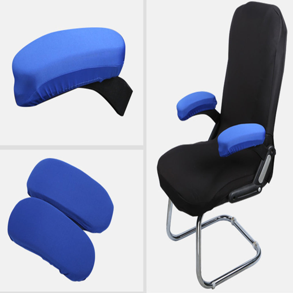 1 Pair Chair Armrest Covers Elastic Protector chair Arm Cover Navy Blue
