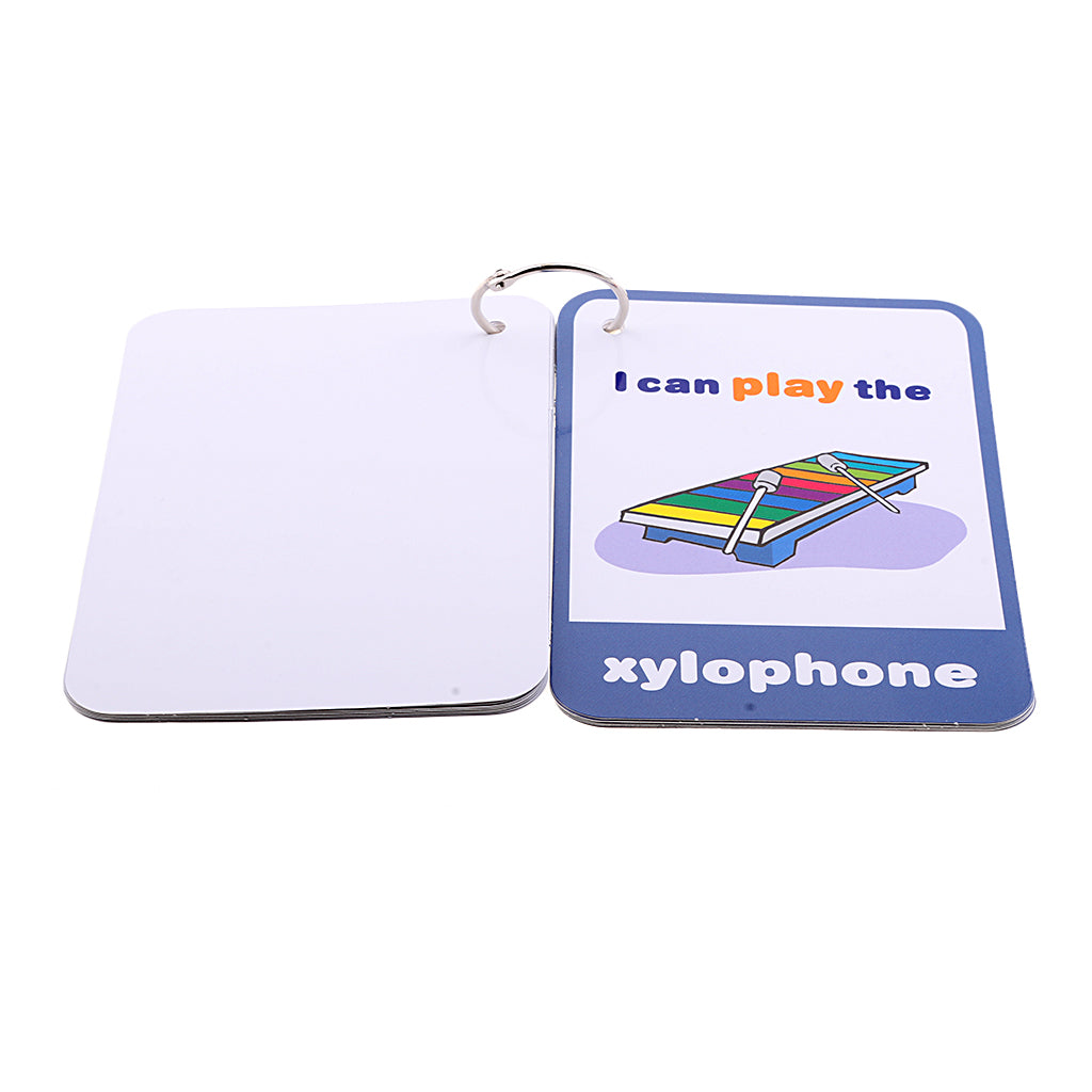 Flash Cards - Educational Picture & Word Card Musical instruments - 14Pieces