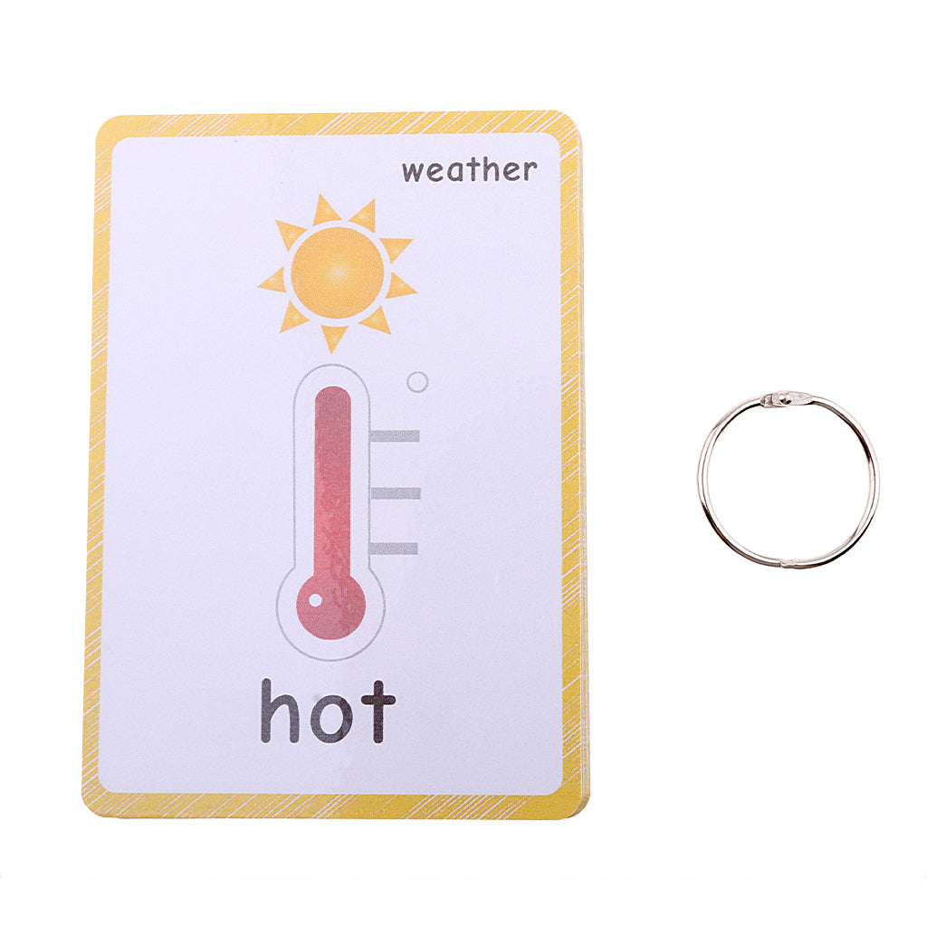 Flash Cards - Educational Learning Picture & Word Card Weather - 22Pieces