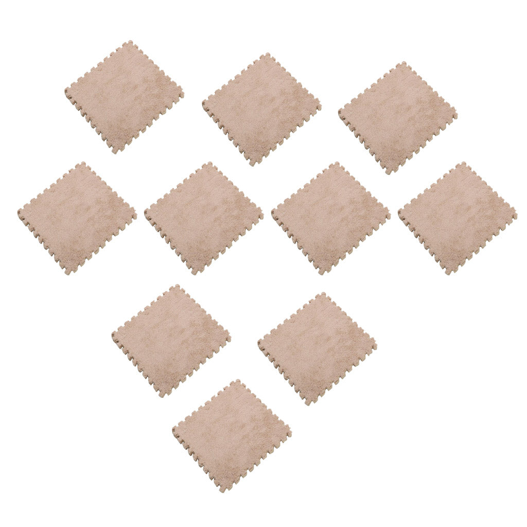 30Pcs EVA Foam Interlocking Puzzle Exercise Mat Crawl Mat, Pink Beige White